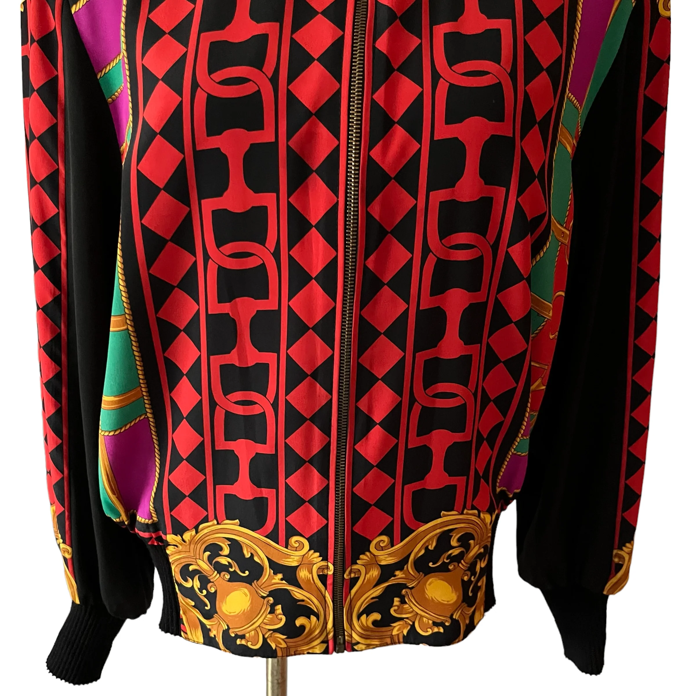 80s/90s Equestrian Style Bomber Jacket By Caron - Image 6