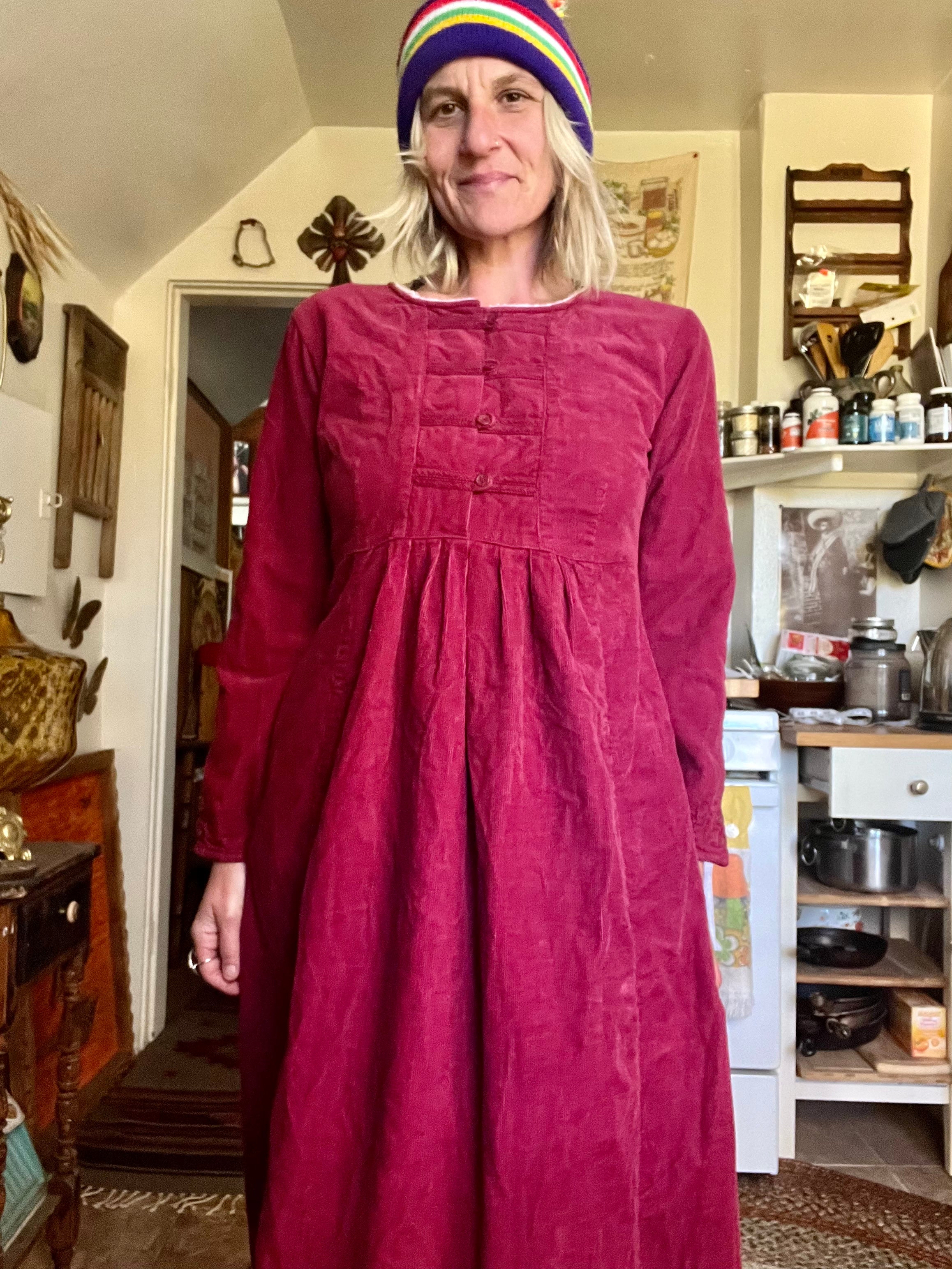 80s/90s Fads Corduroy Holiday Dress Size Medium By Fads - Image 5