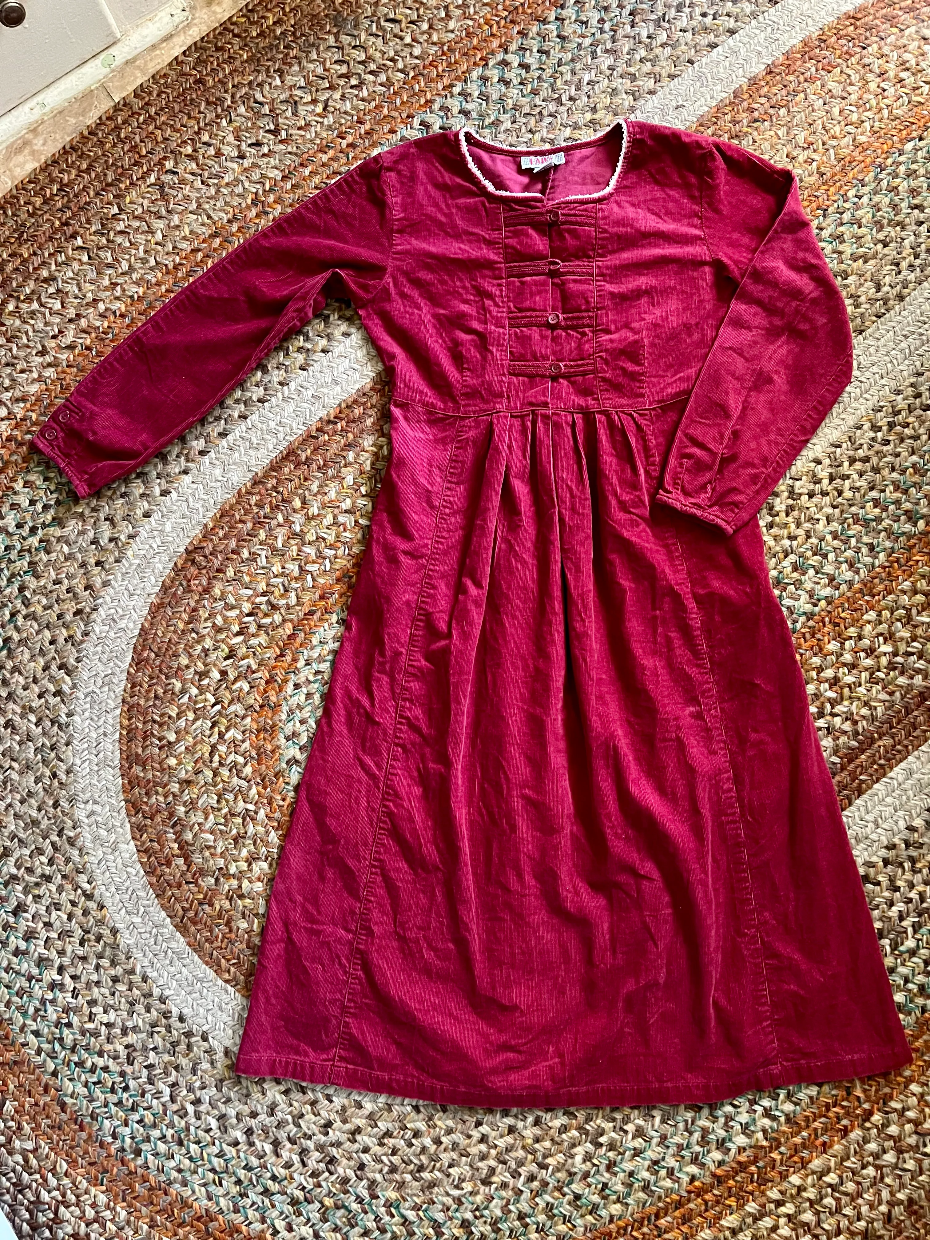 80s/90s Fads Corduroy Holiday Dress Size Medium By Fads - Image 7