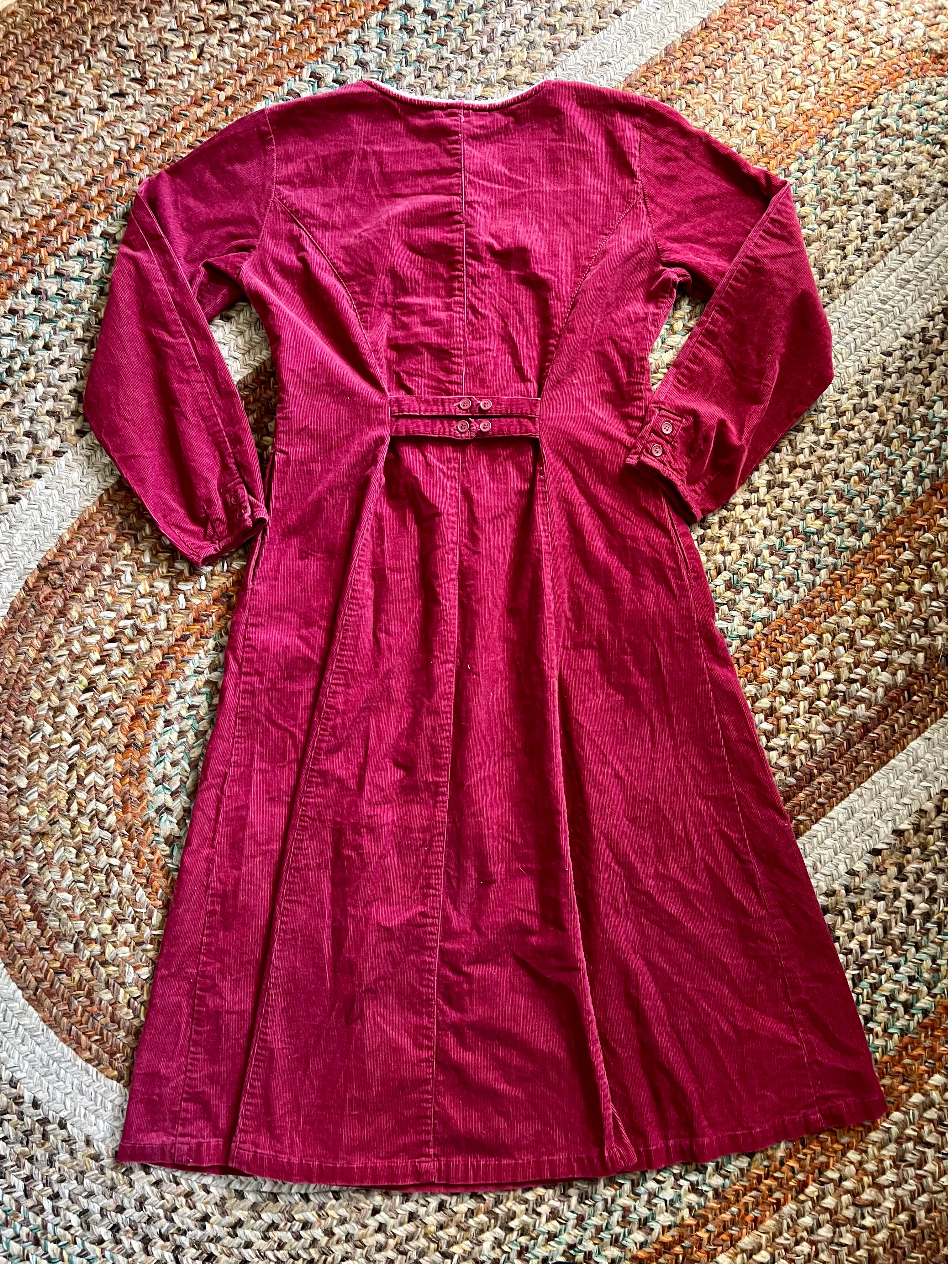 80s/90s Fads Corduroy Holiday Dress Size Medium By Fads - Image 9