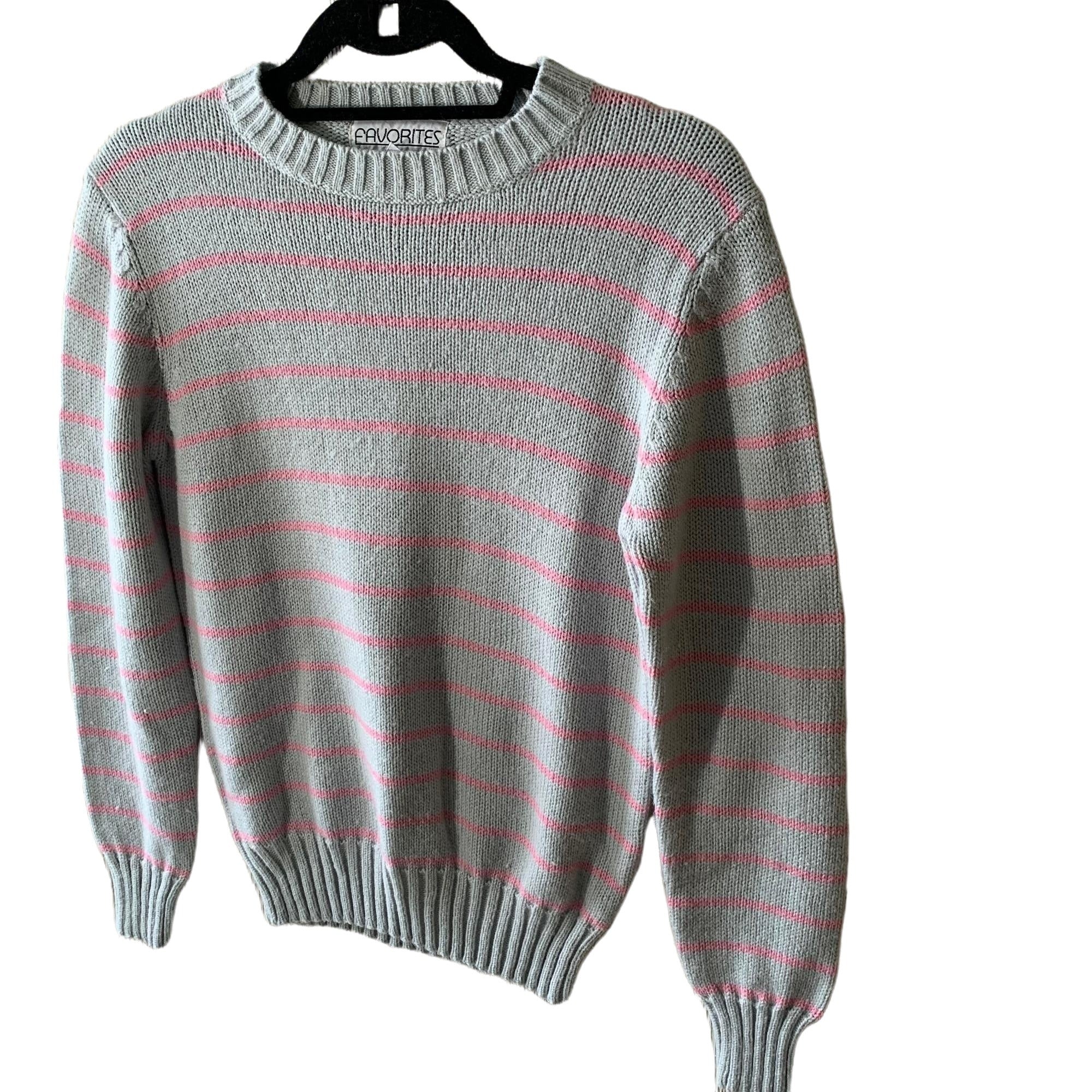 80s/90s Favorites Pastel Striped Grandmacore Sweater By Favorites - Image 3