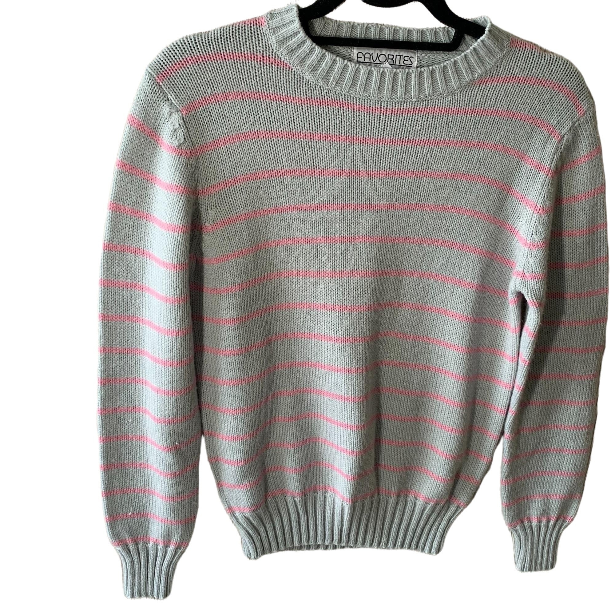 80s/90s Favorites Pastel Striped Grandmacore Sweater By Favorites - Image 6