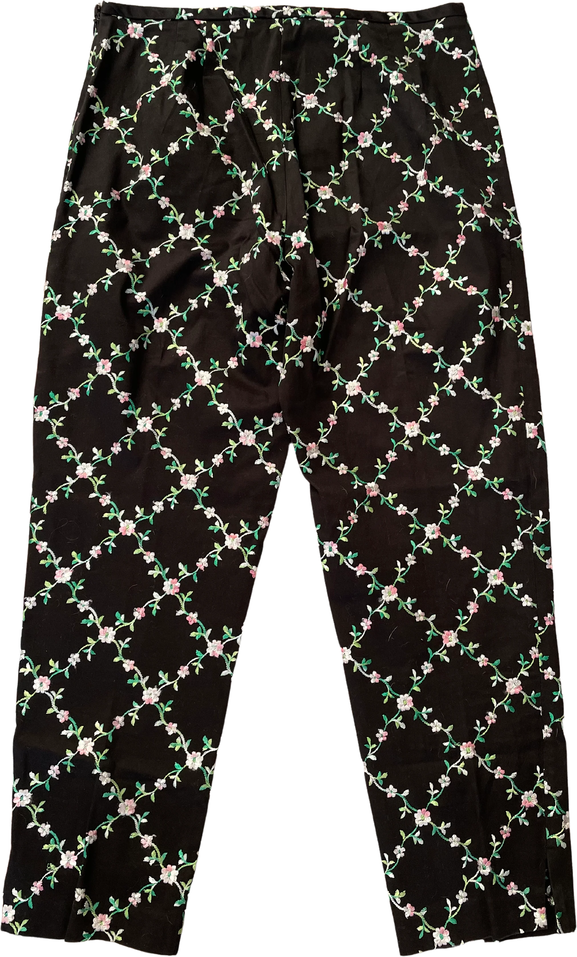 80s/90s Floral Embroidered Pants By Elliot Lauren - Image 2