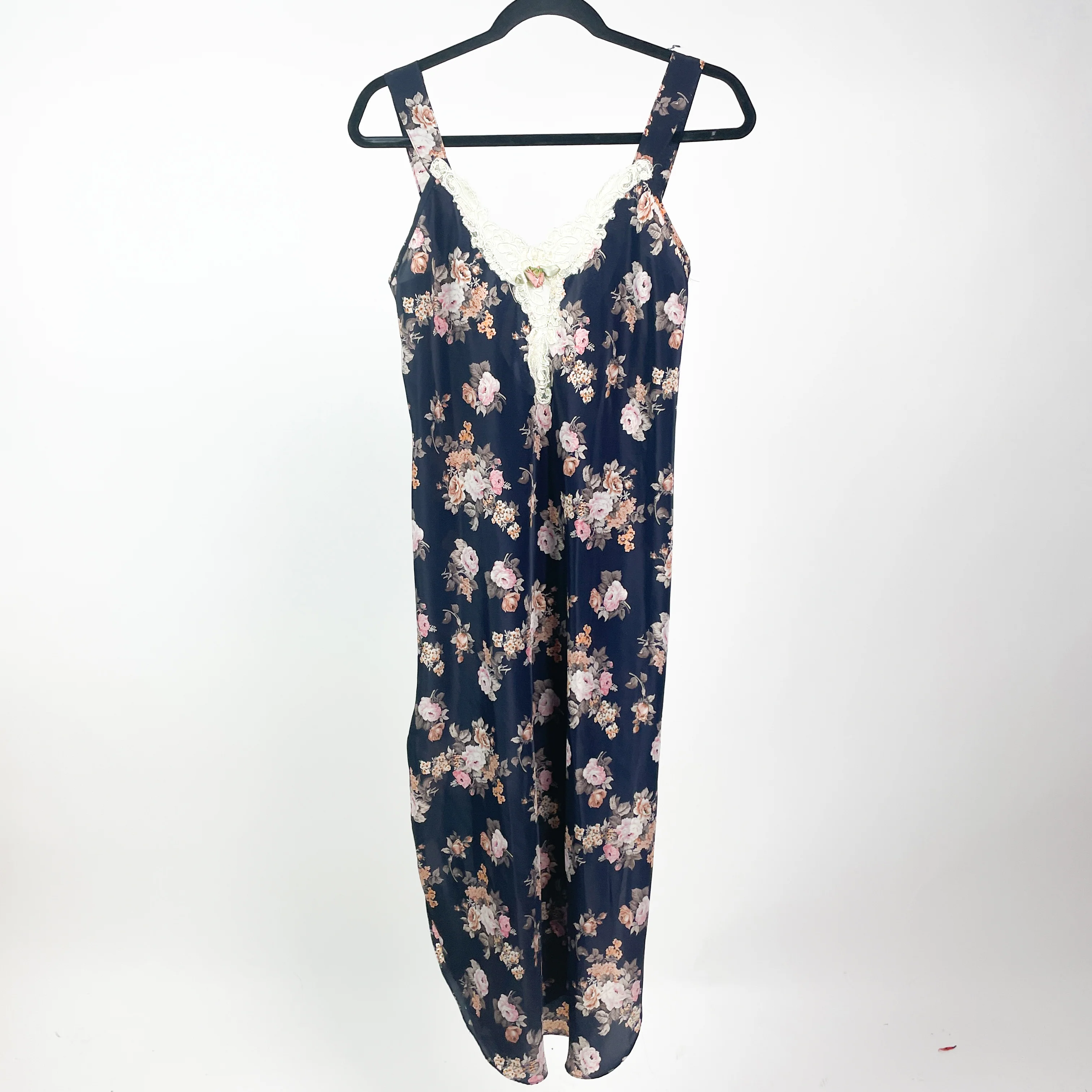 80s/90s Floral Fairycore Slip Dress And Robe Set Fairycore By California Dynasty - Image 3