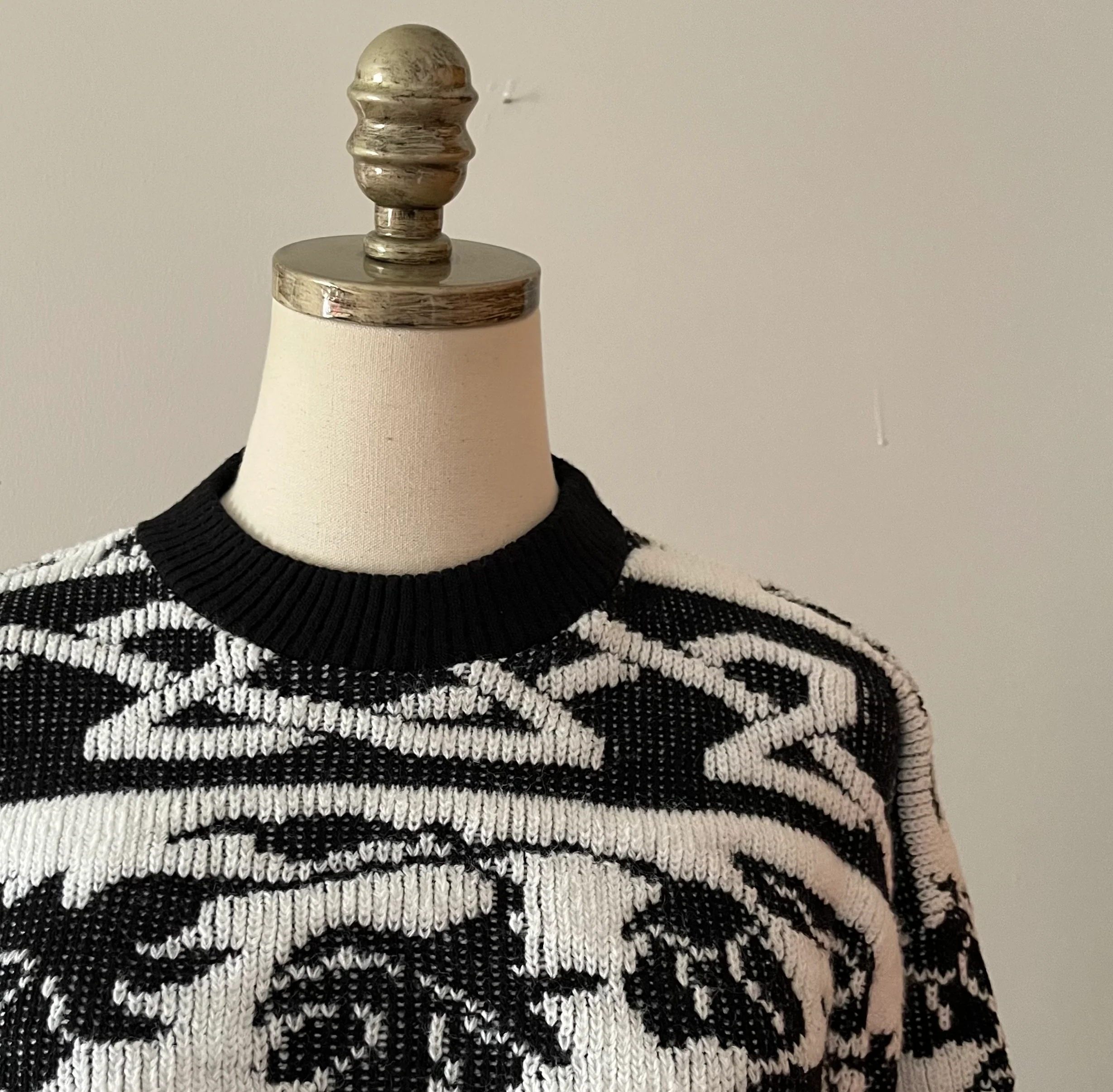 80s/90s Floral Knit Grandma Sweater By Cabin Creek - Image 5