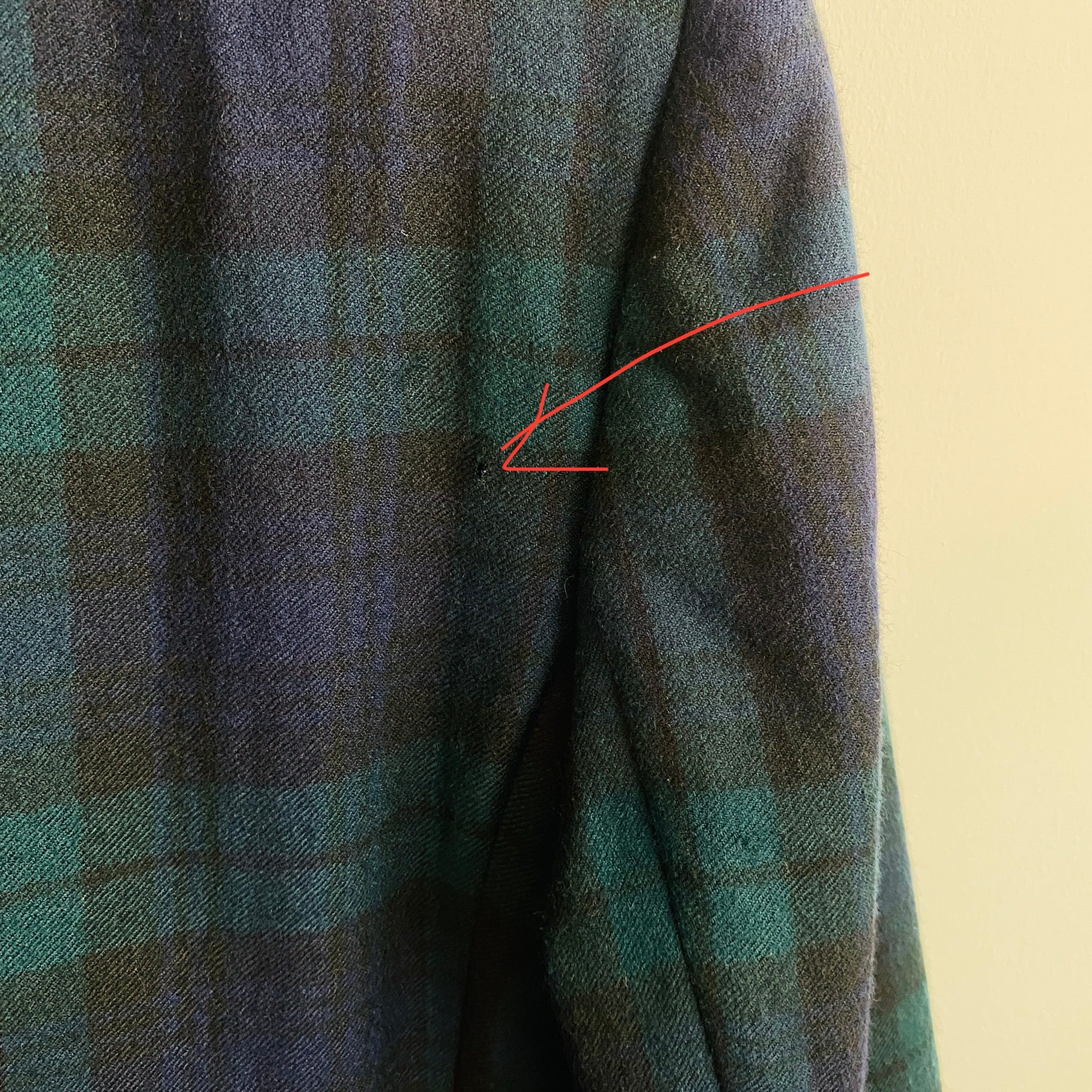 80s/90s Forest Green Navy And Black Plaid Check Blazer By Georgio Saint Angelo - Image 9