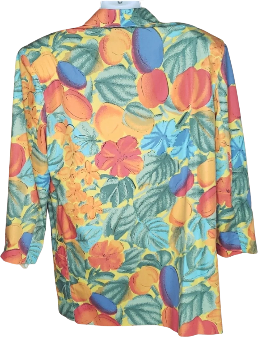 80s/90s Foxrun Floral Fruit Blazer Jacket By Lucien Padawer - Image 2