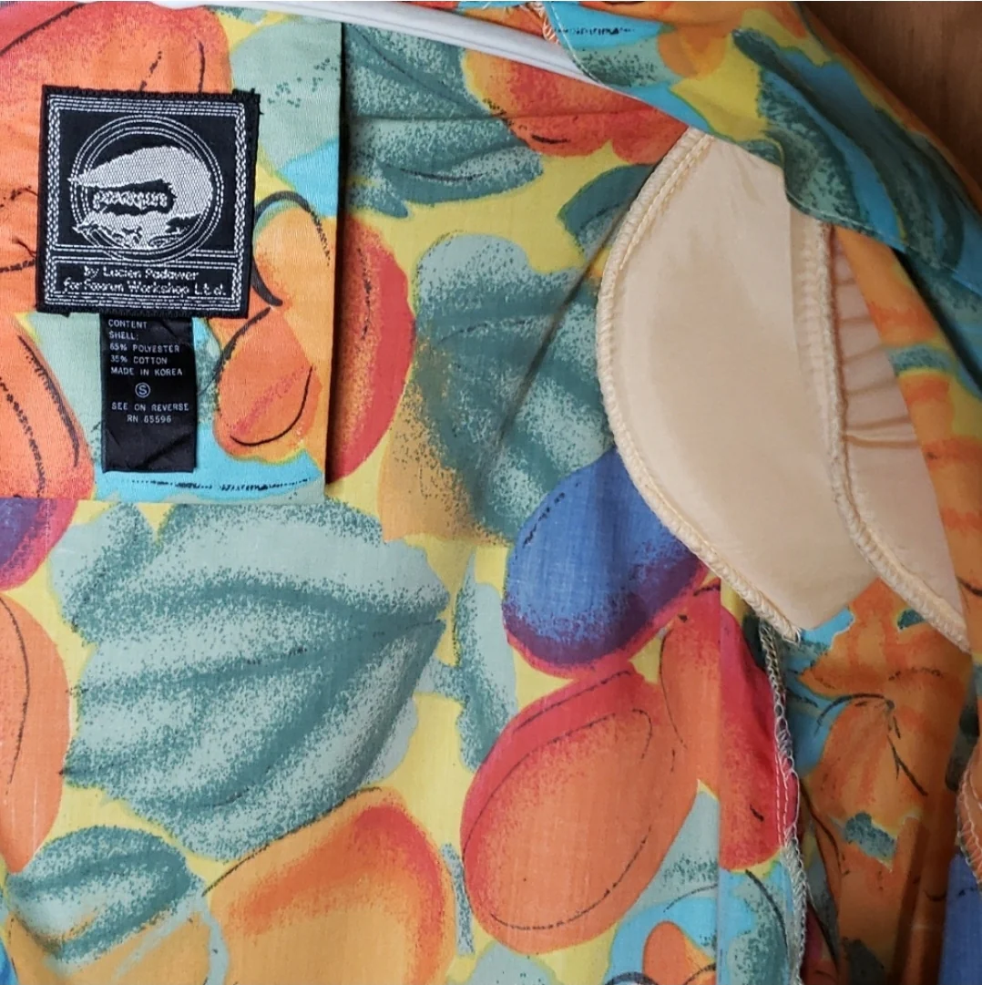 80s/90s Foxrun Floral Fruit Blazer Jacket By Lucien Padawer - Image 4