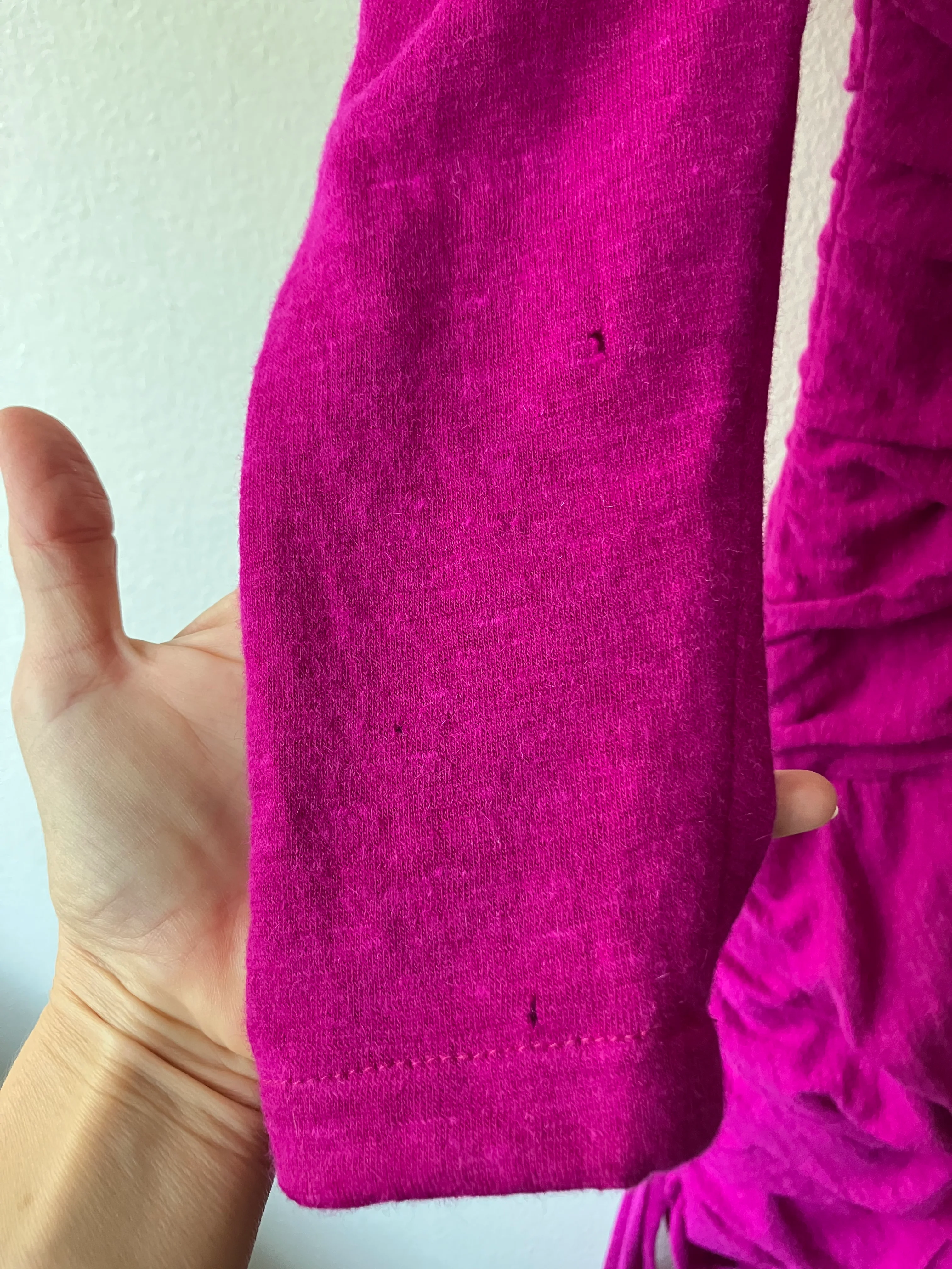 80s/90s Fuchsia Avant Garde Wool Blend Dress With Draping By Louis Feraud - Image 7