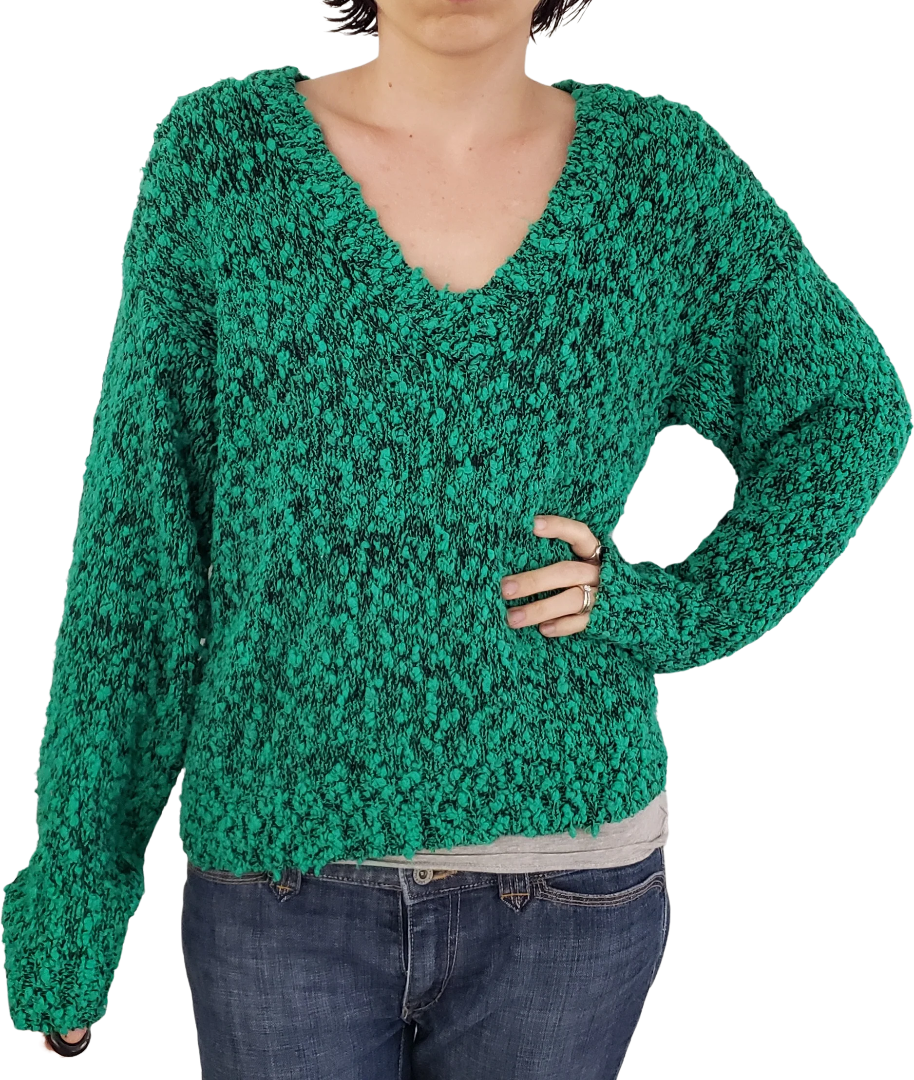 80s/90s Funky Green Sweater By Favorites