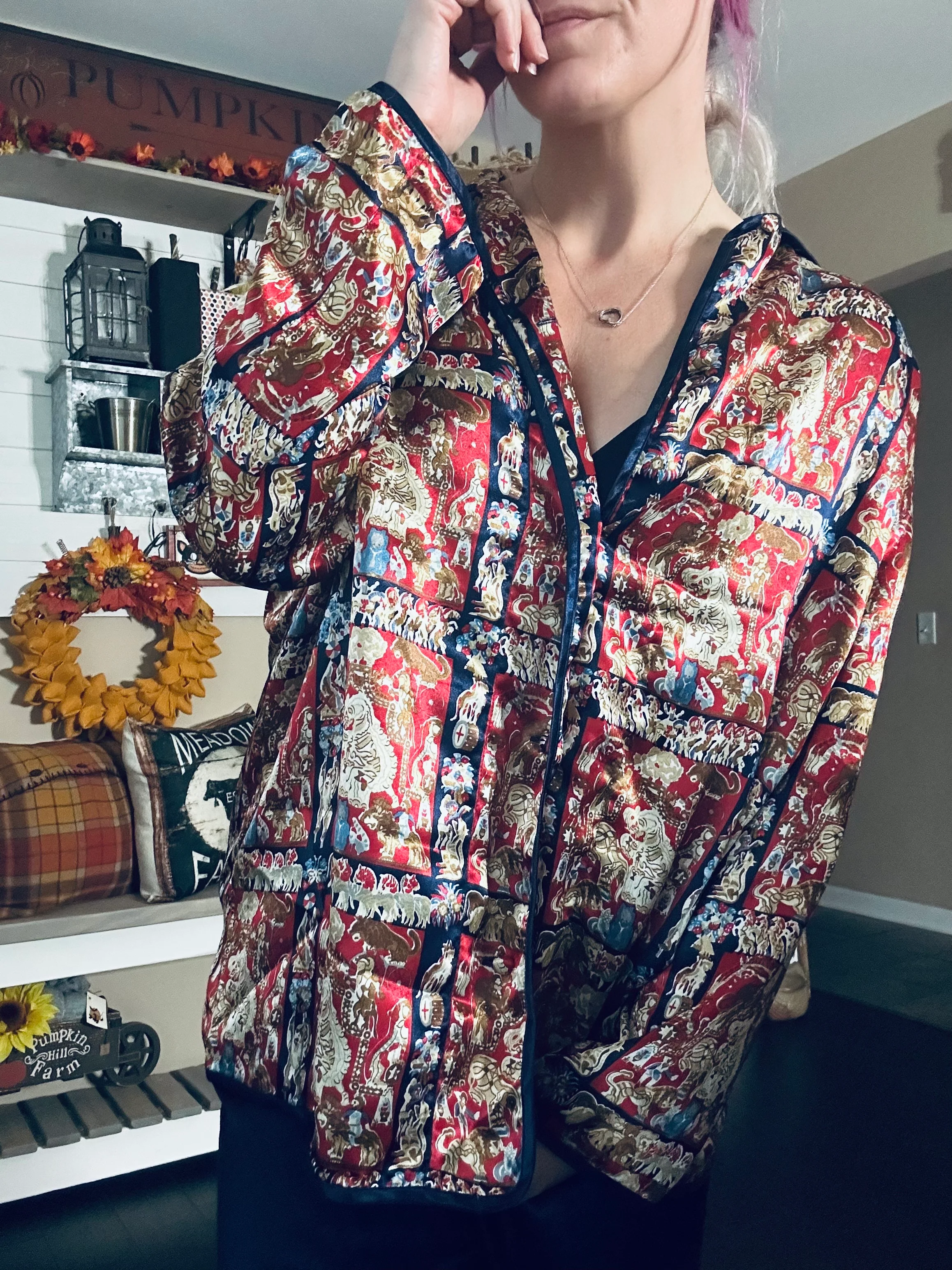 80s/90s Gold Label Vs Satin Matching Pajama Set By Victoria's Secret - Image 3