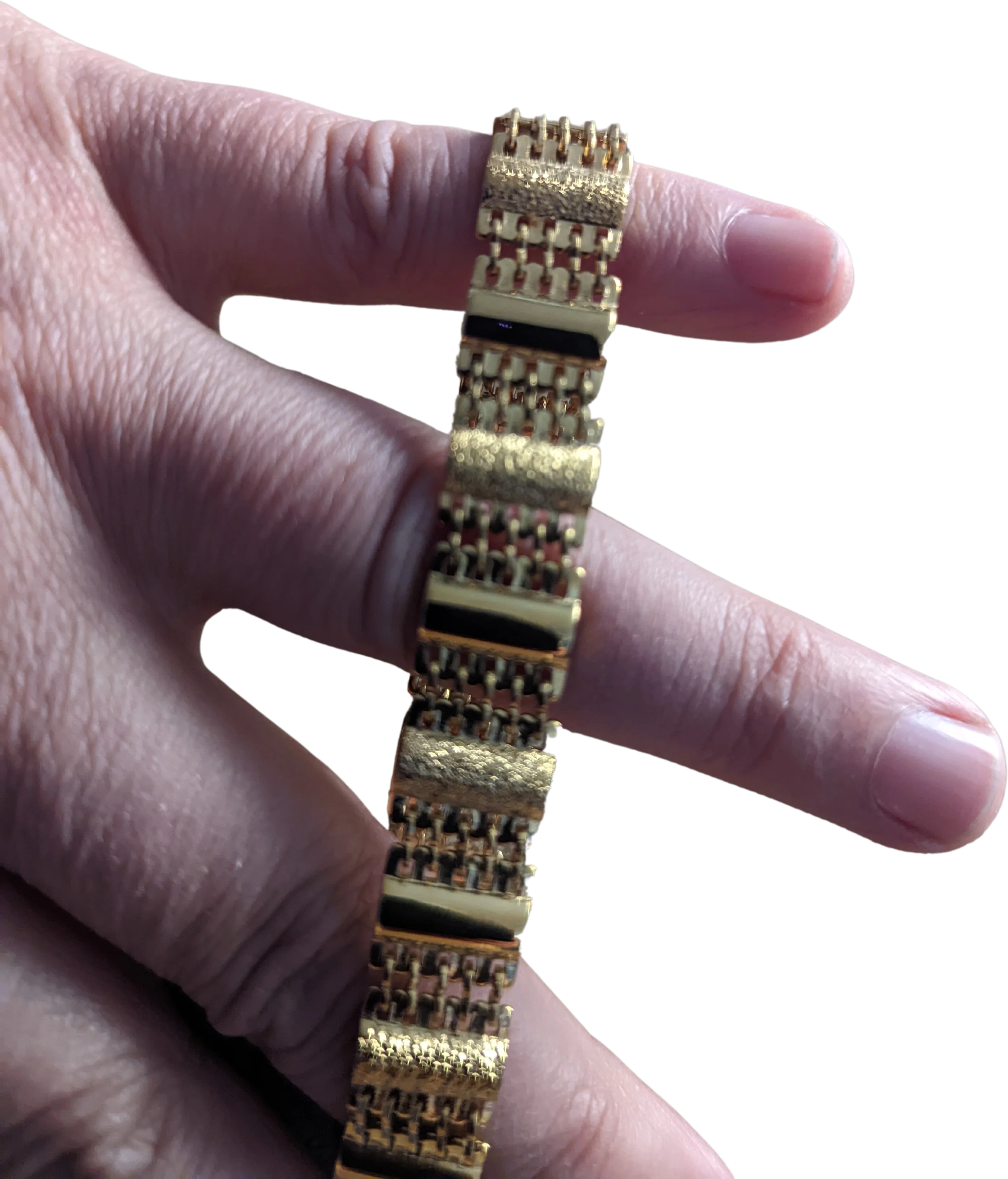 80s/90s Gold Link Bracelet - Image 2