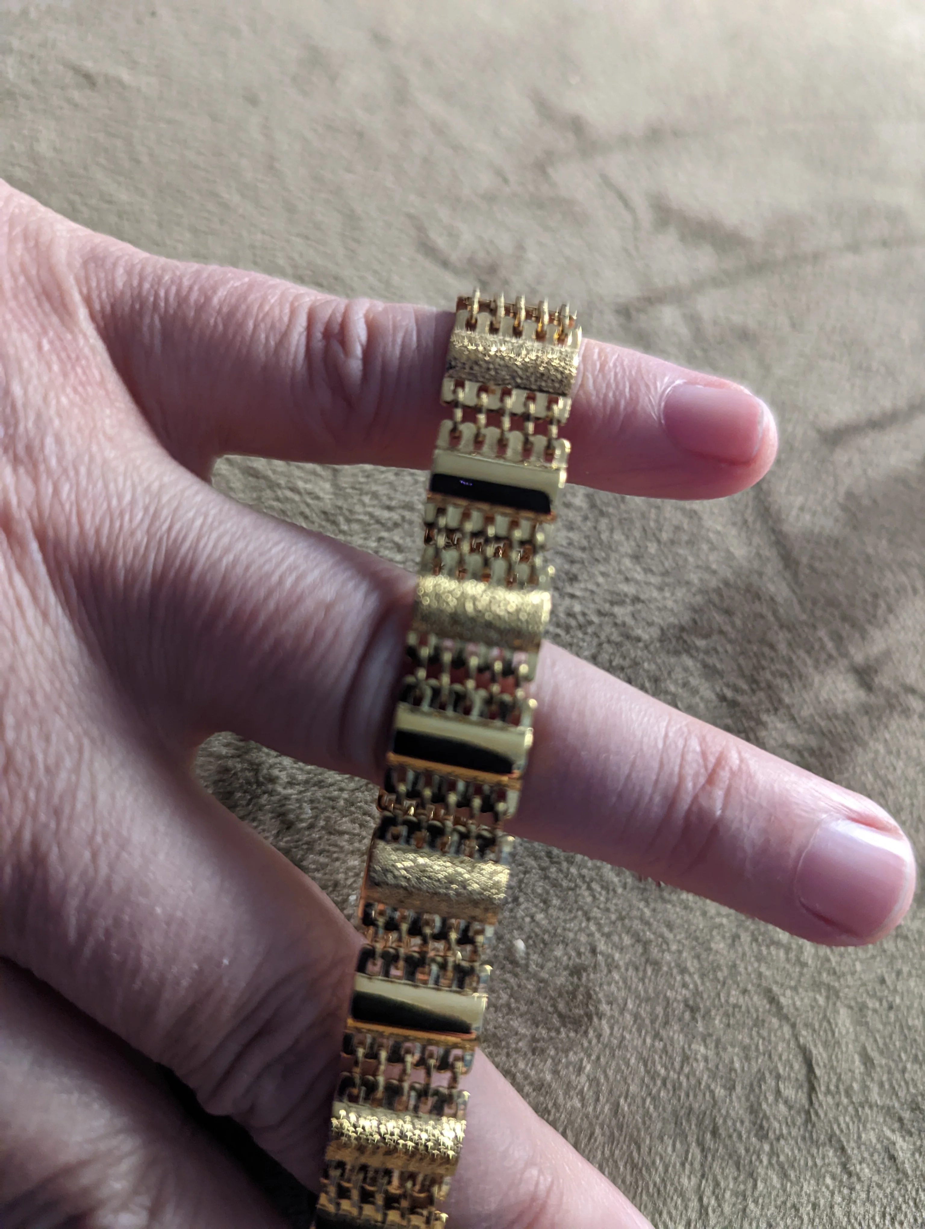 80s/90s Gold Link Bracelet - Image 4