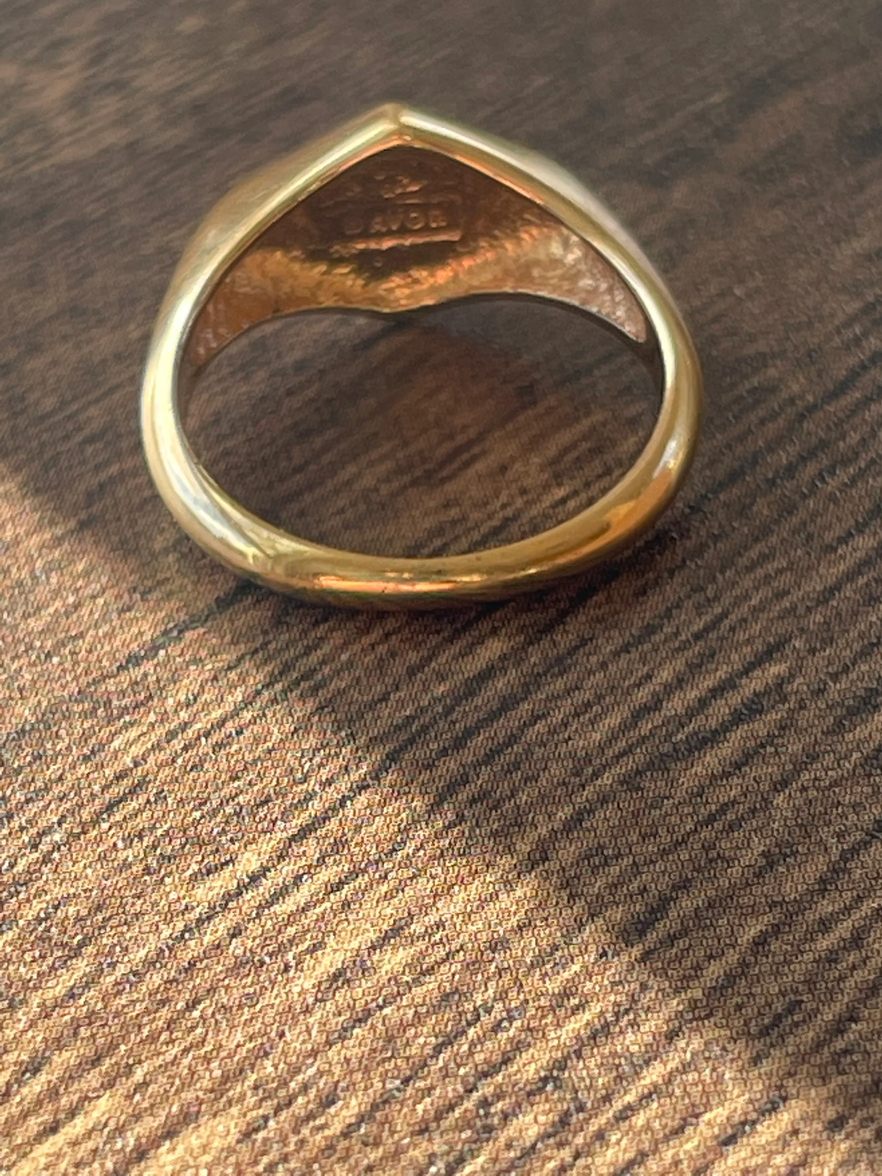 80s/90s Gold Plated Cz Rhinestone Ring By Avon - Image 6