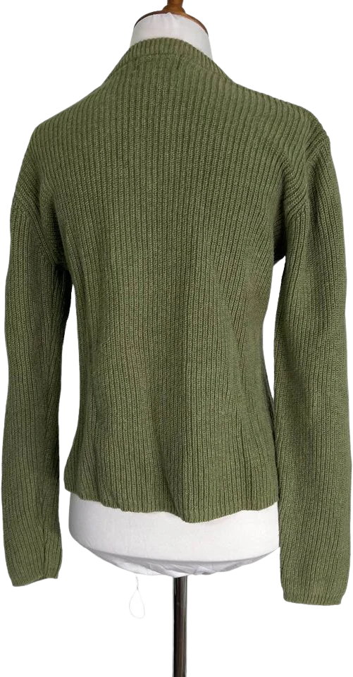80s/90s Gorpcore Olive Green Cardigan M/l By Woolrich - Image 2