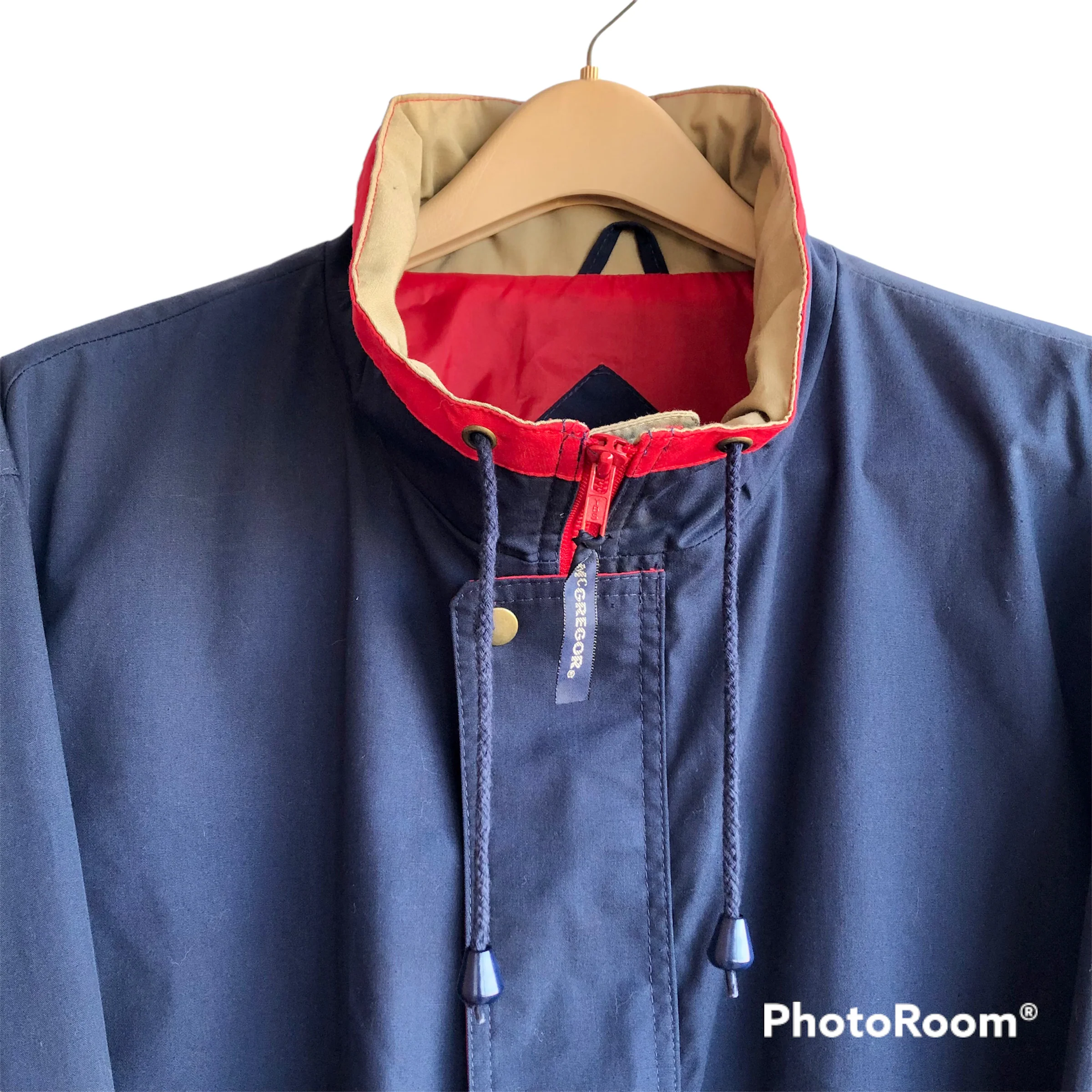 80s/90s Grand Millennial Golf Jacket Windbreaker Red Blue By Mcgregor - Image 3