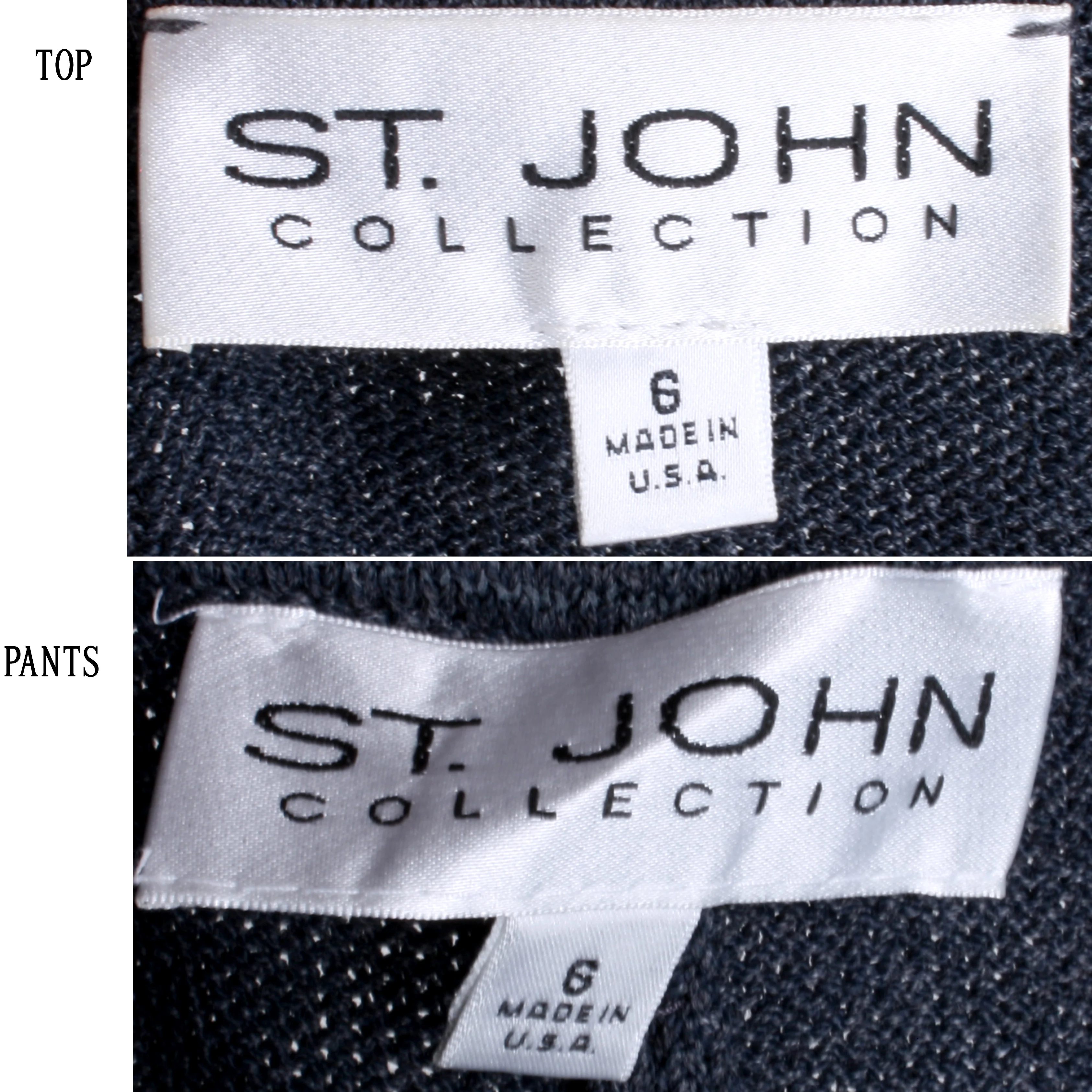 80s/90s Gray Santana Knit Blazer Jacket Top Pant Suit Set By St. John Collection - Image 9