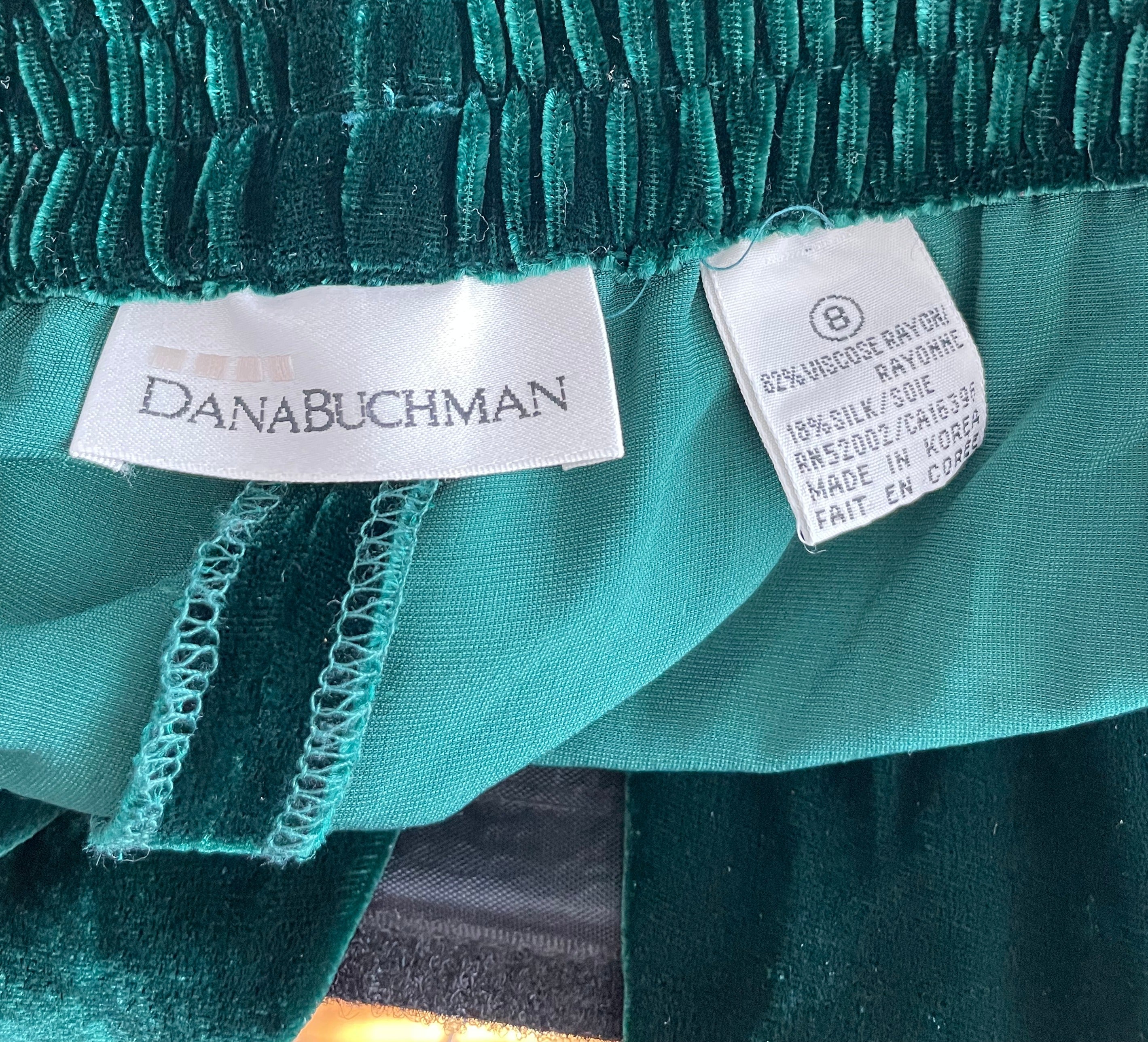 80s/90s Green Silk Pants By Dana Buchman - Image 5