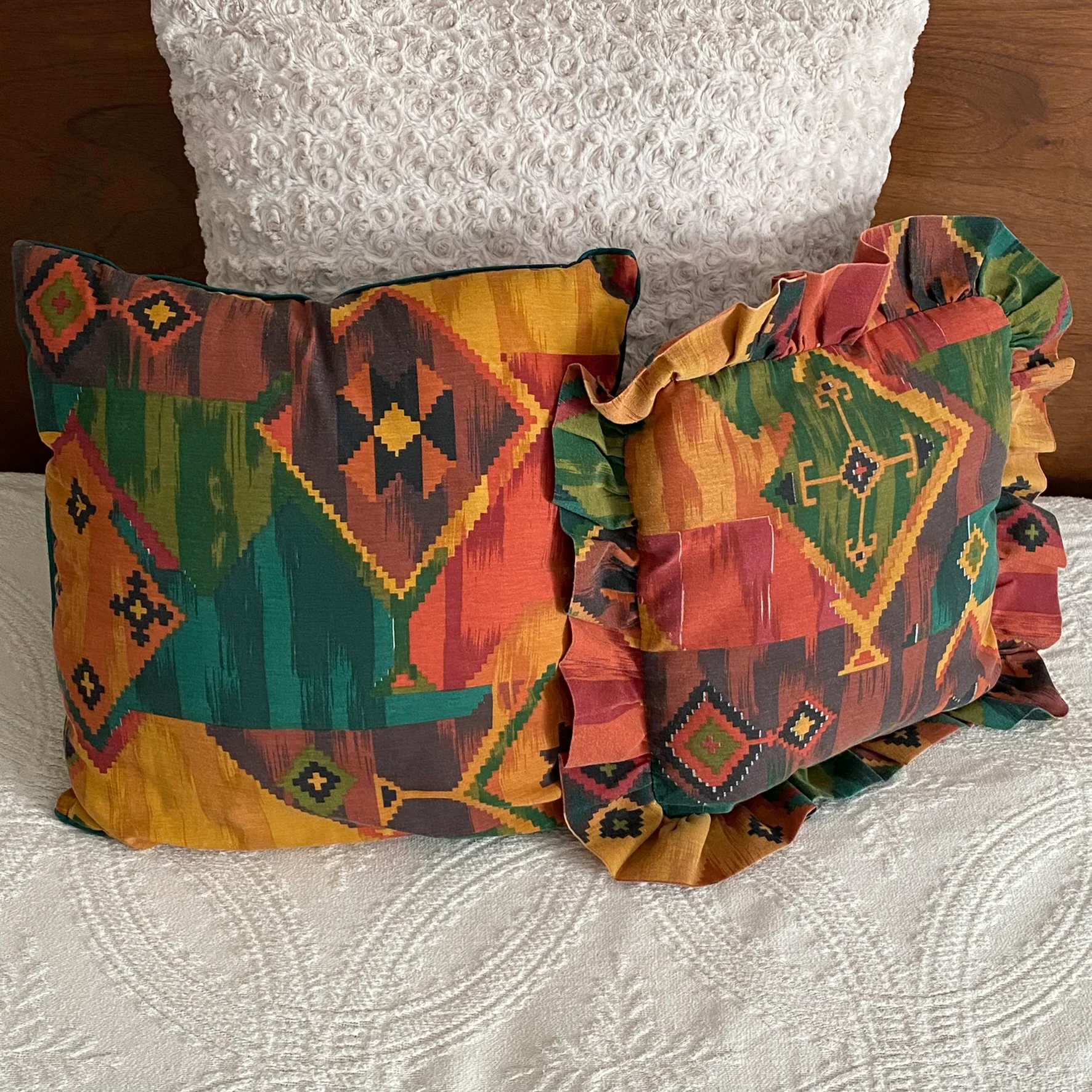 80s/90s Handmade Southwestern Throw Pillows - Image 3