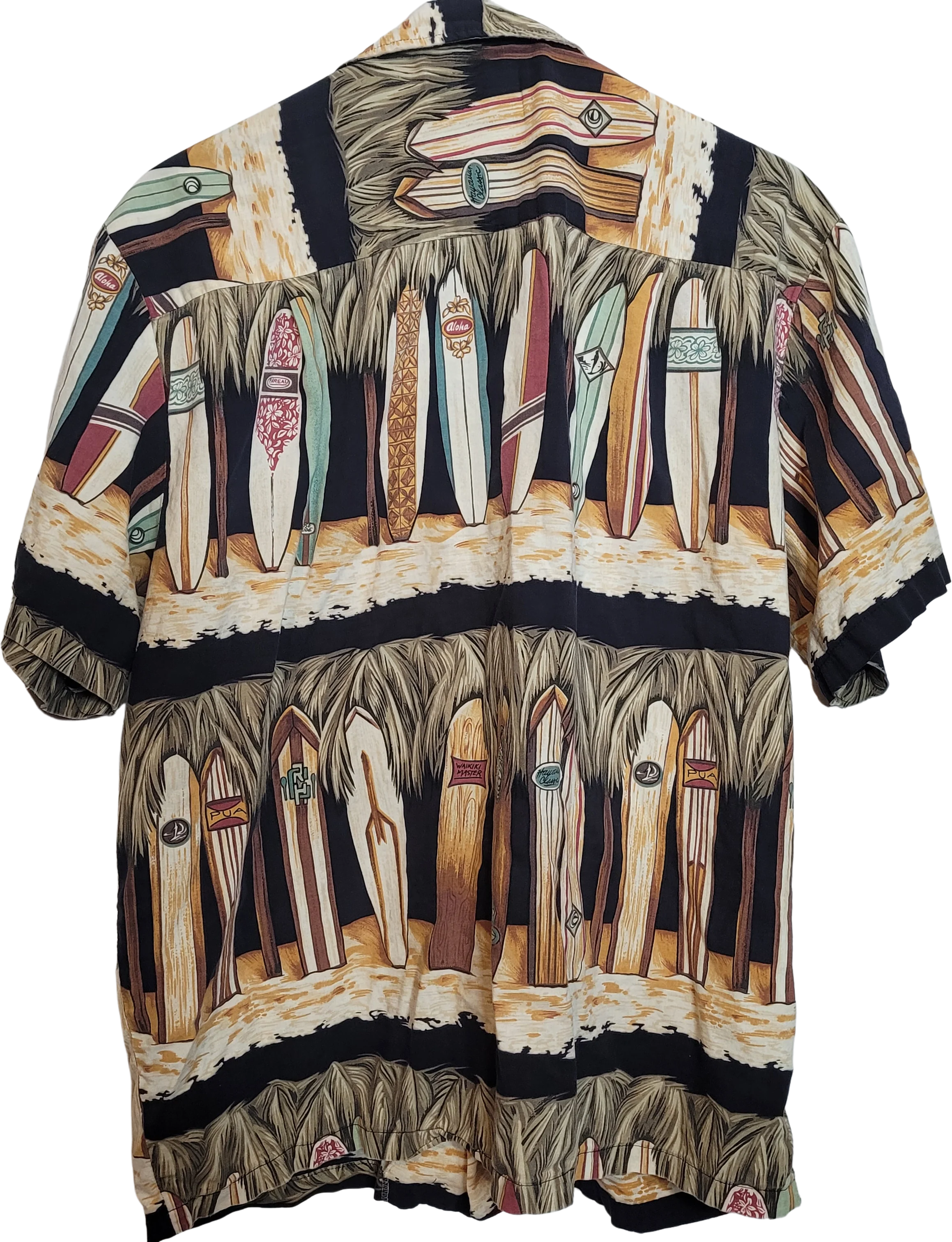 80s/90s Hawaiian Surfboard Shirt Mens Large Rjc Ltd Hawaii By Kalaheo - Image 2