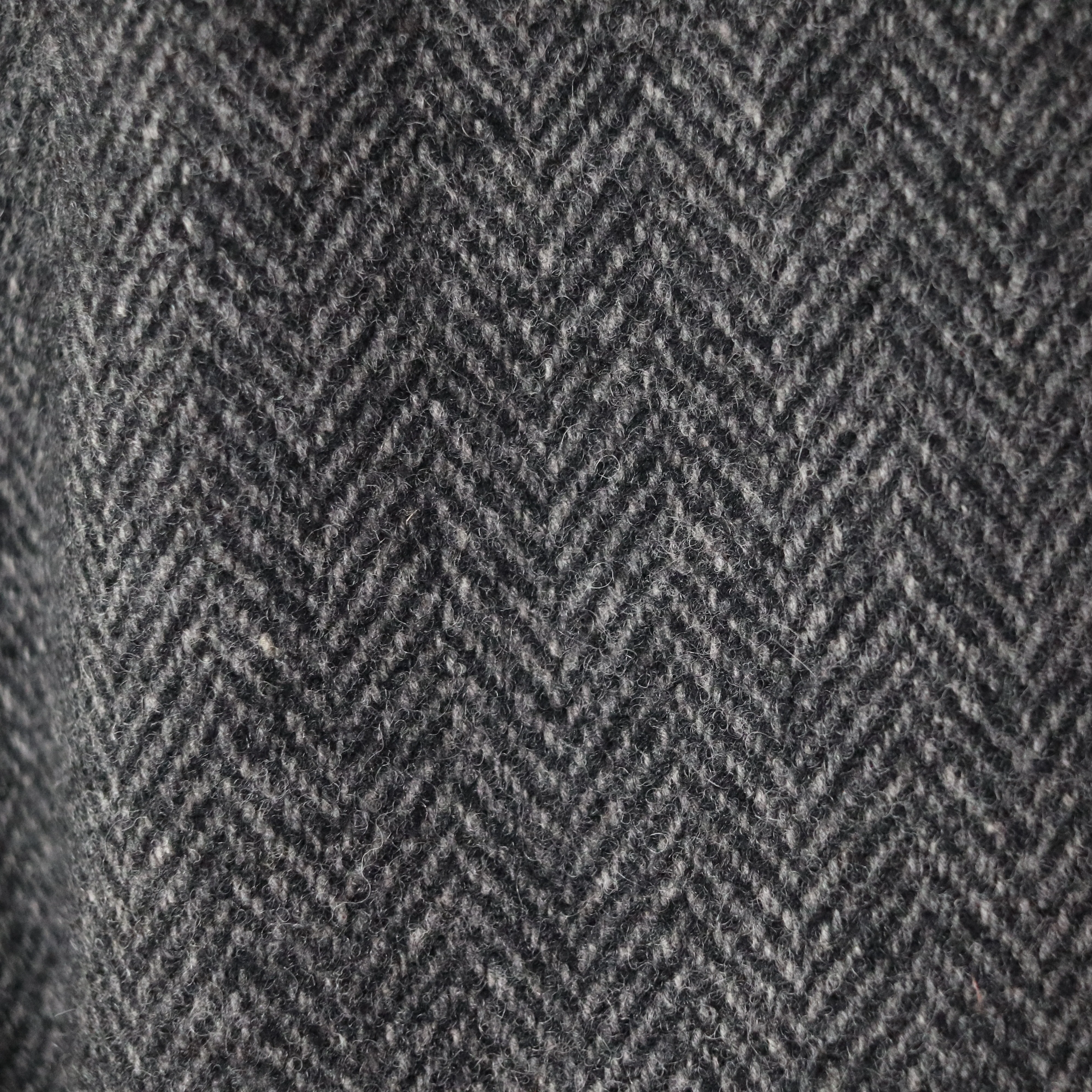 80s/90s Herringbone Tweed 100% Pure Wool Long Coat By Karen - Image 14