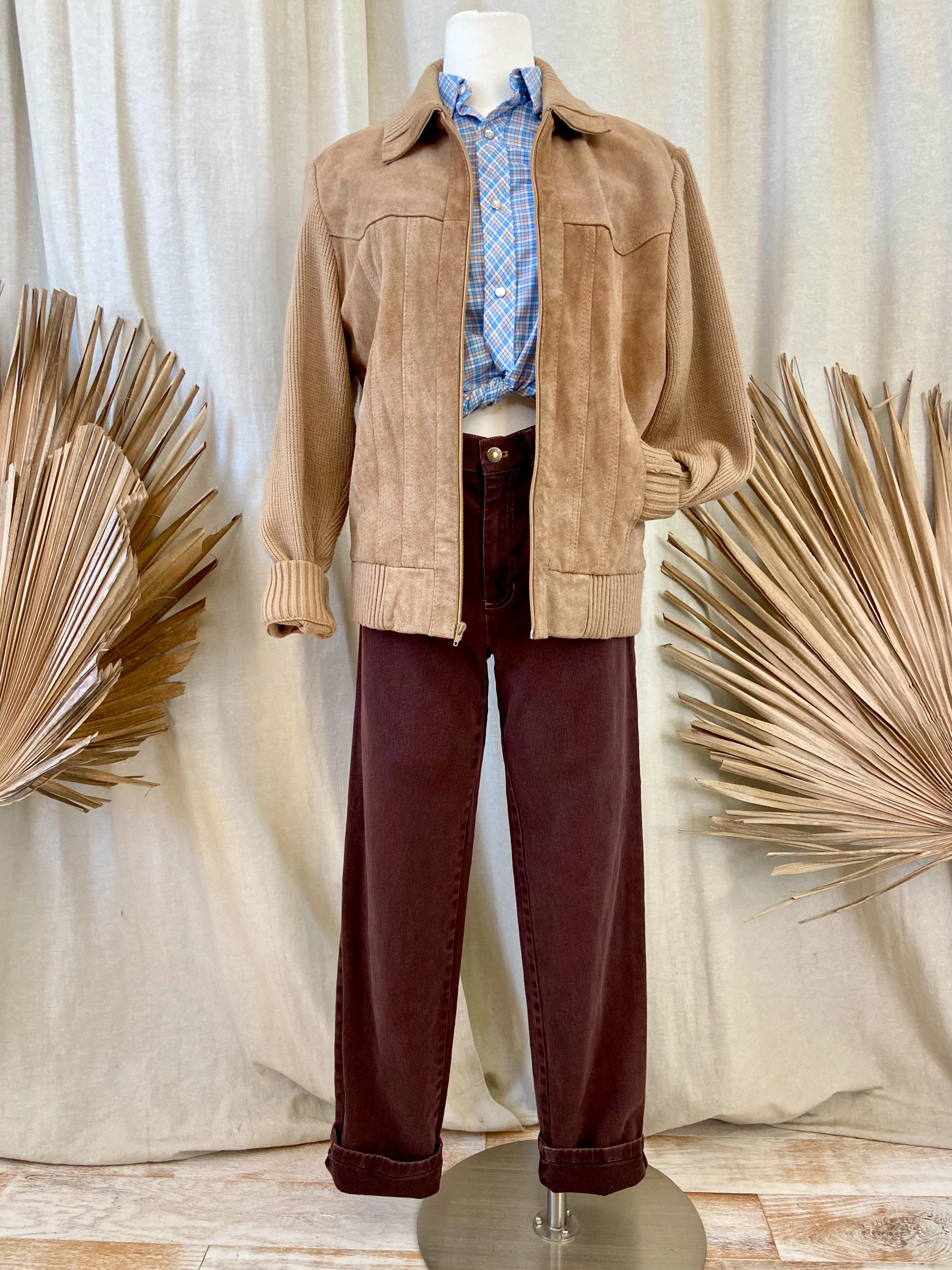 80s/90s High Rise Cheeky Straight Jean In Chocolate Brown By Jones New York - Image 6