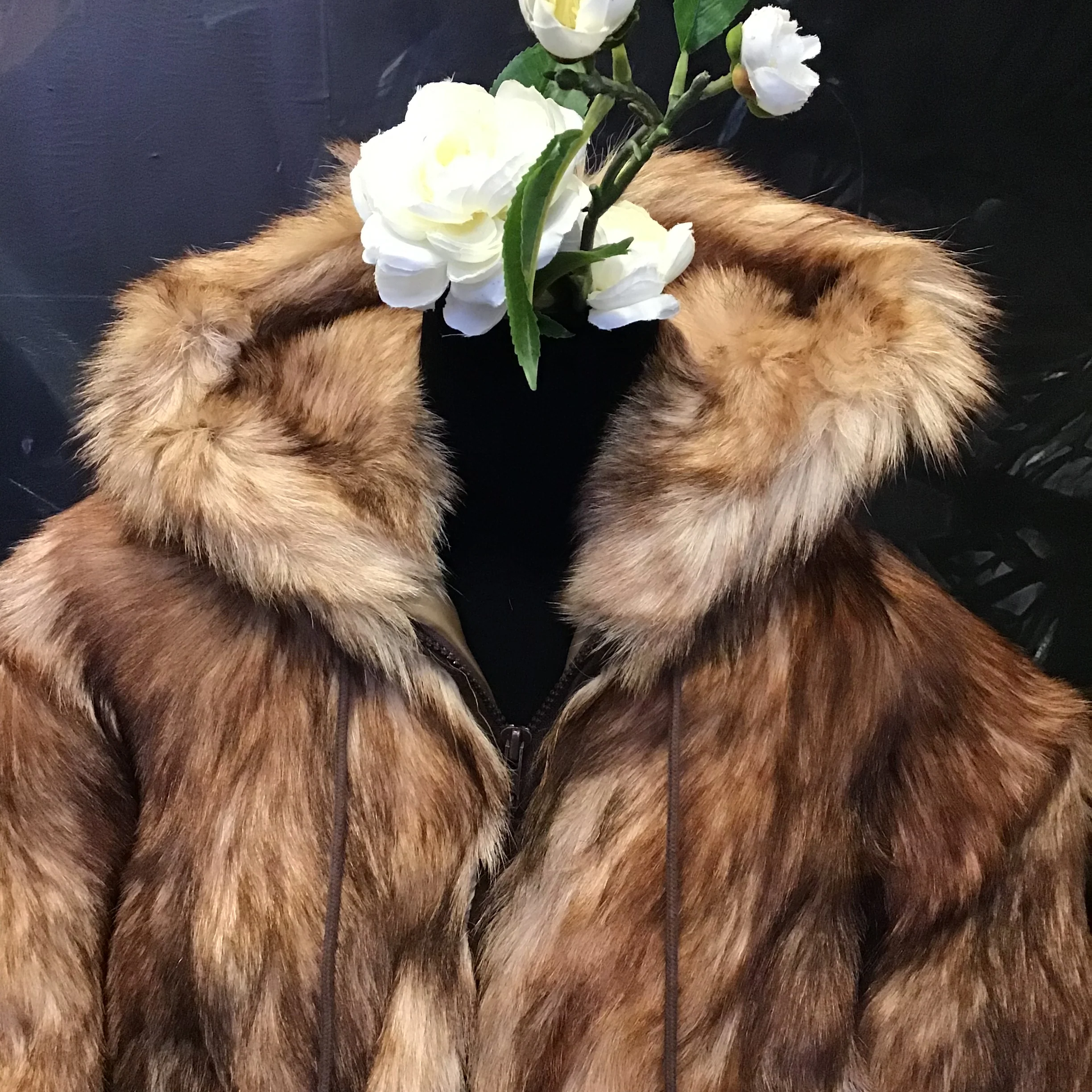 80s/90s Hooded Fur Coat - Image 5
