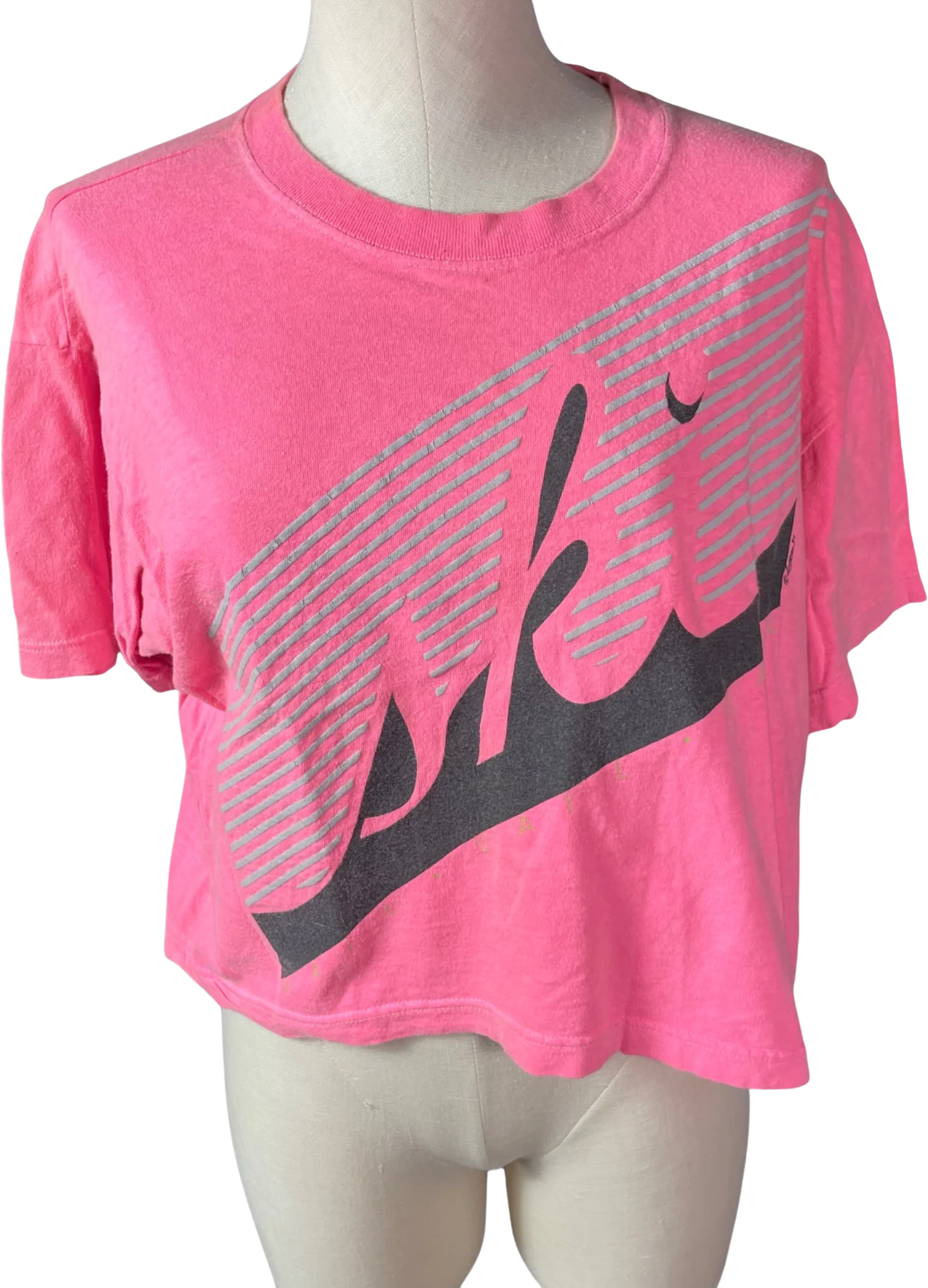 80s/90s Hot Pink Oversized Ski Aspen Vail Crop Top By Signal