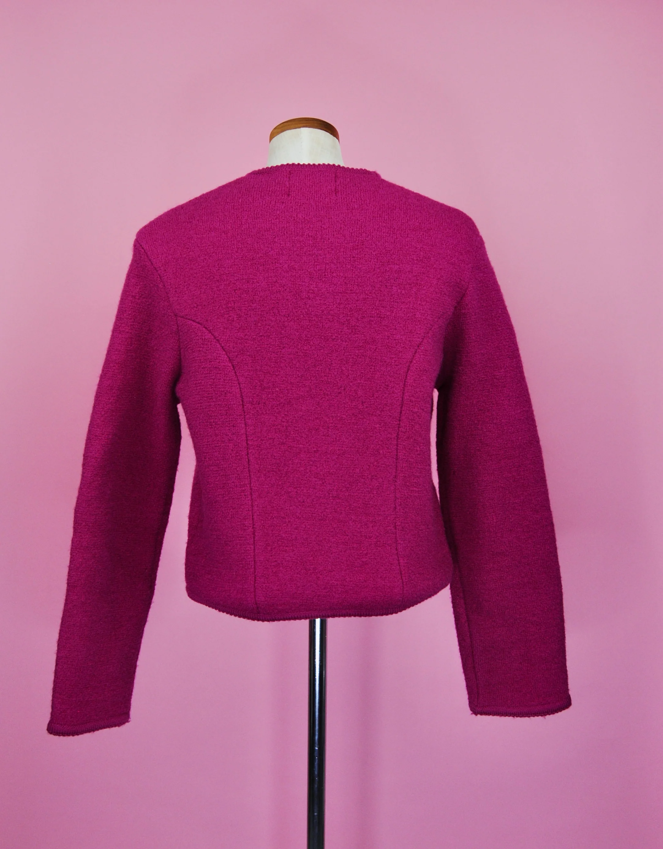 80s/90s Hot Pink Vintage Cardigan By Tally Ho - Image 8