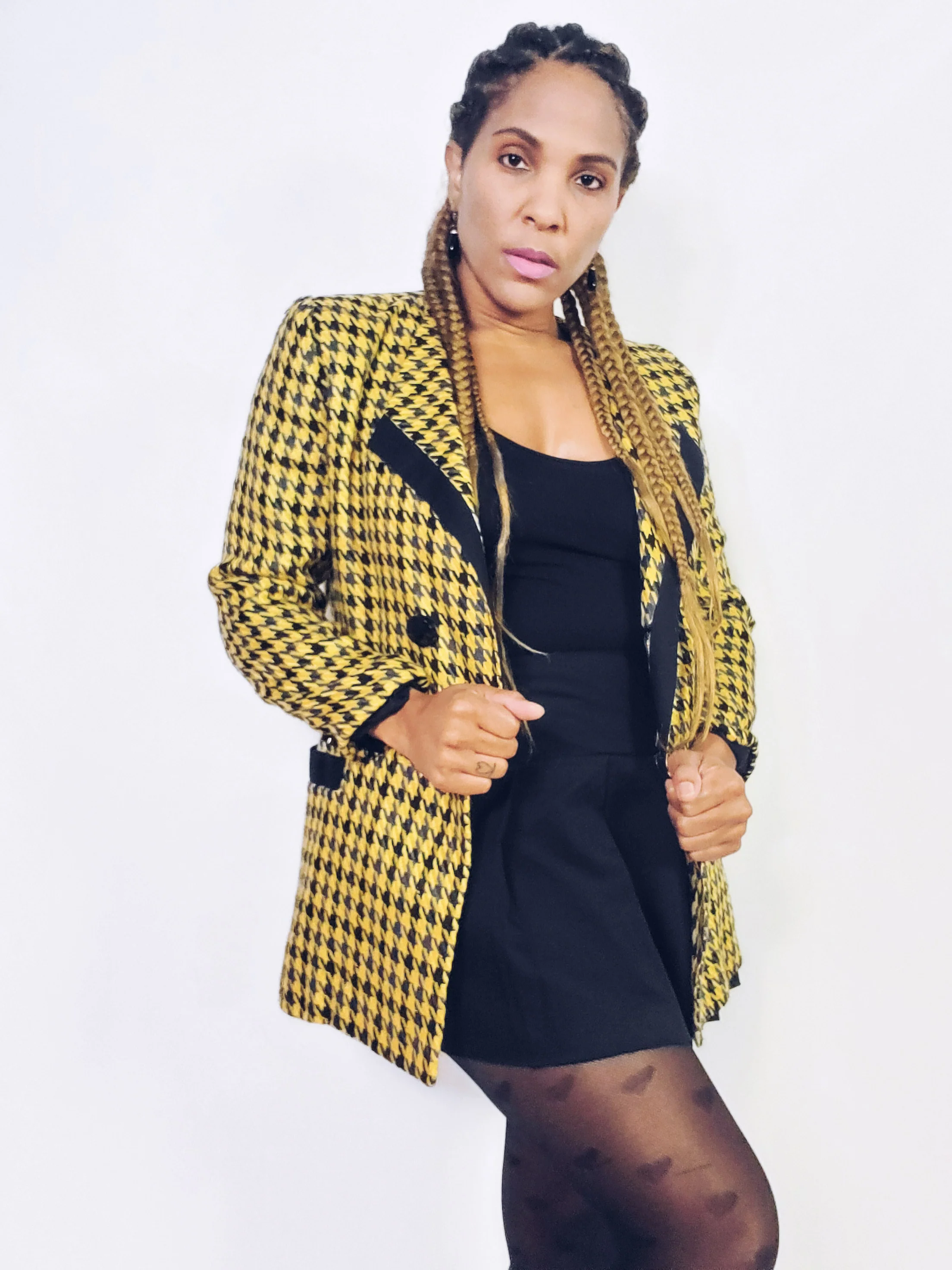 80s/90s Houndstooth Blazer By J.g. Hook Suits - Image 3