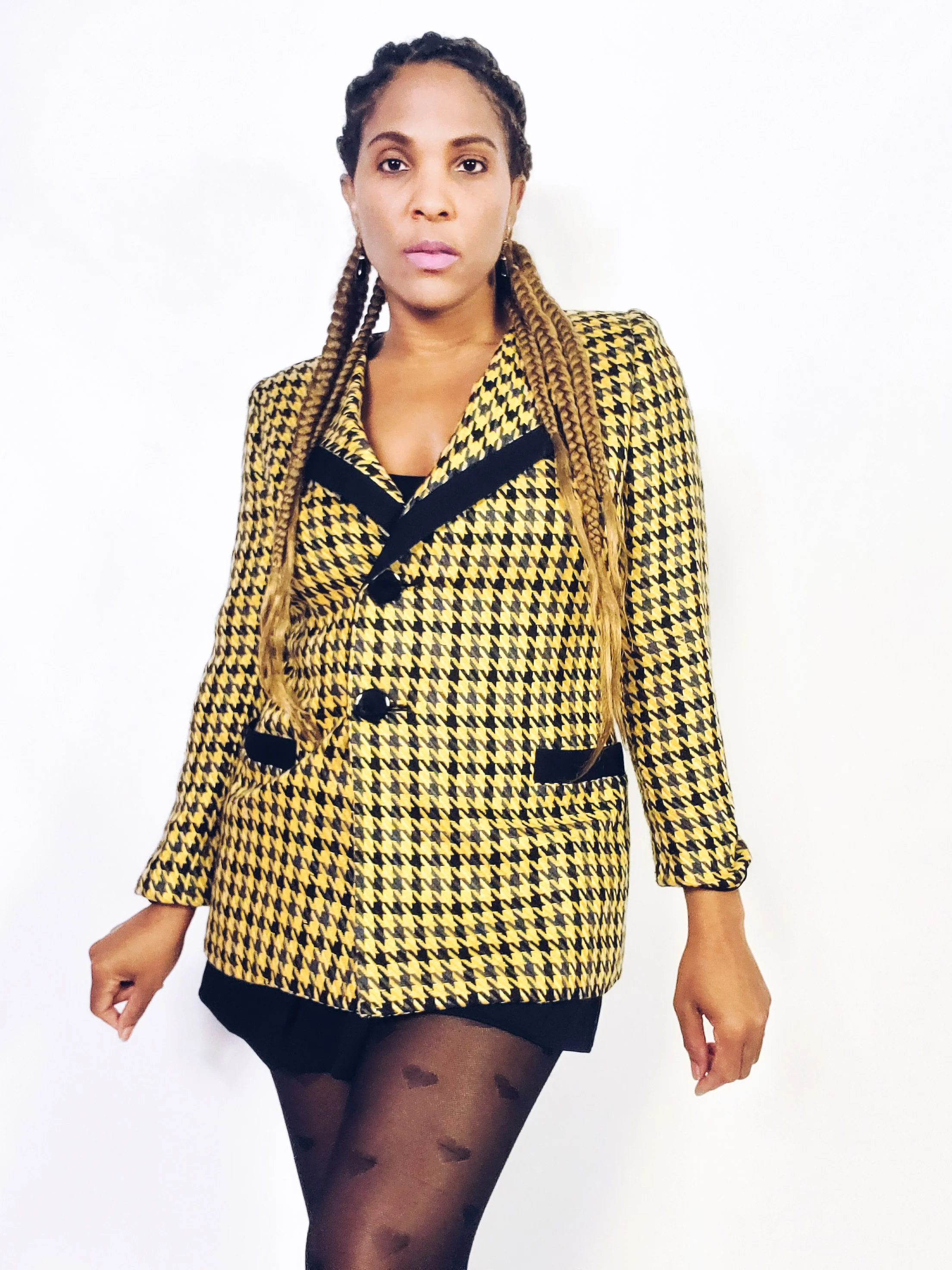 80s/90s Houndstooth Blazer By J.g. Hook Suits - Image 4