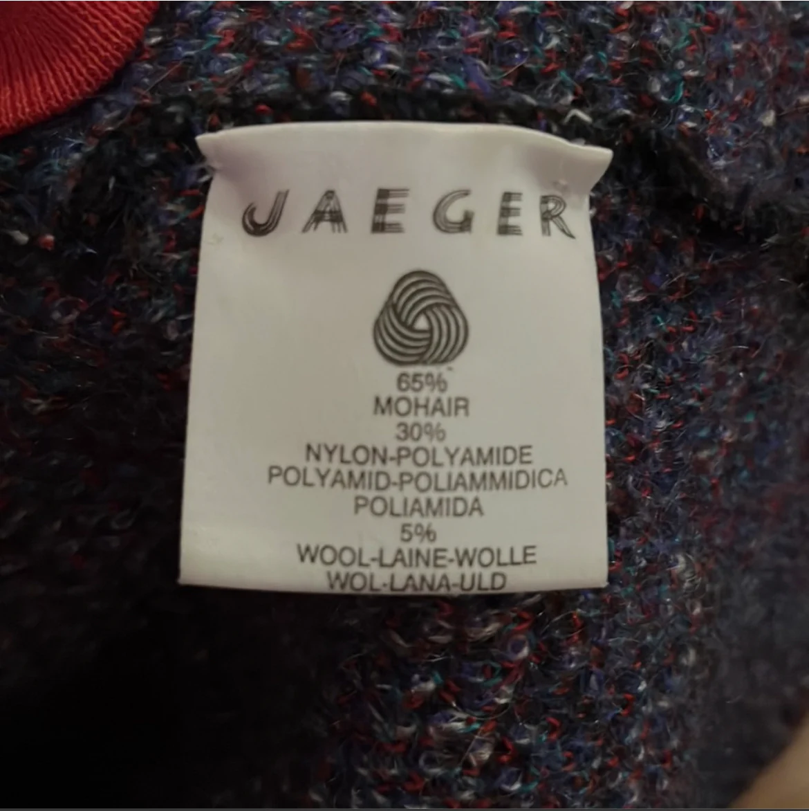 80s/90s Houndstooth Mohair Large Digi Florals Duster By Jaegar - Image 11