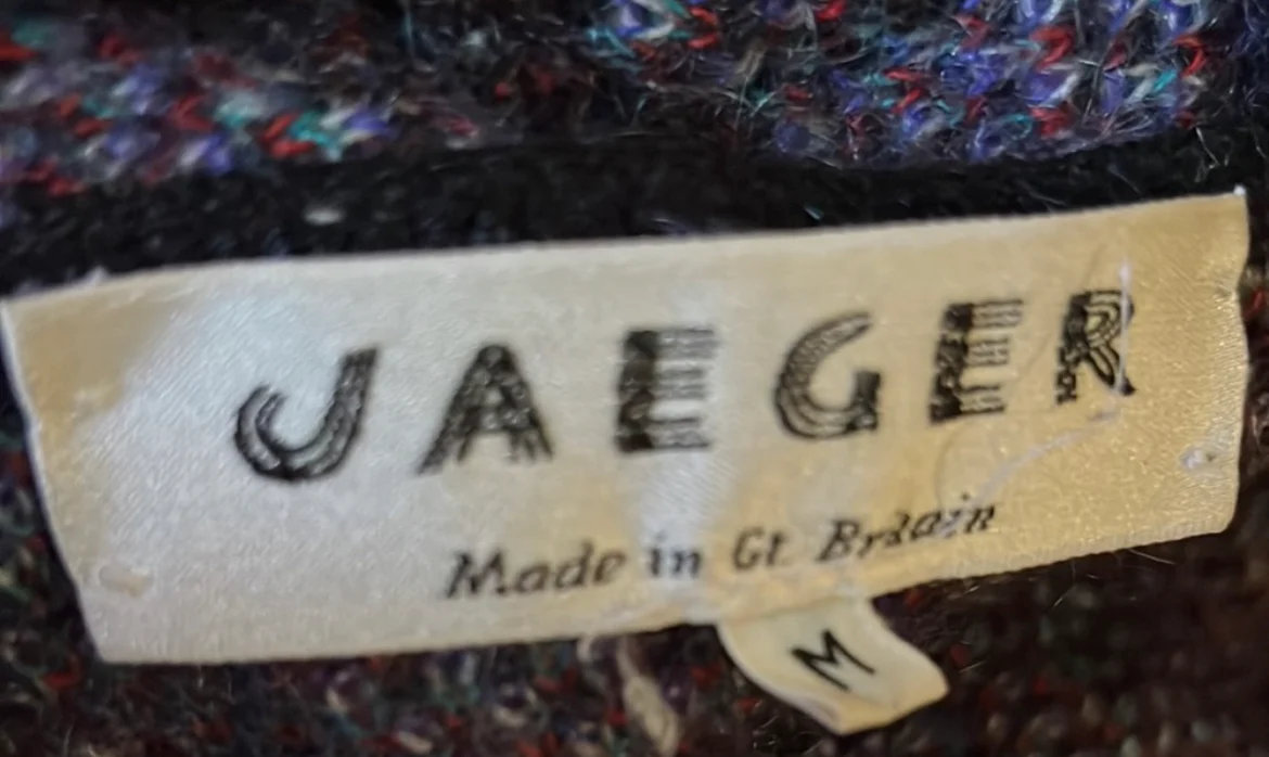 80s/90s Houndstooth Mohair Large Digi Florals Duster By Jaegar - Image 13