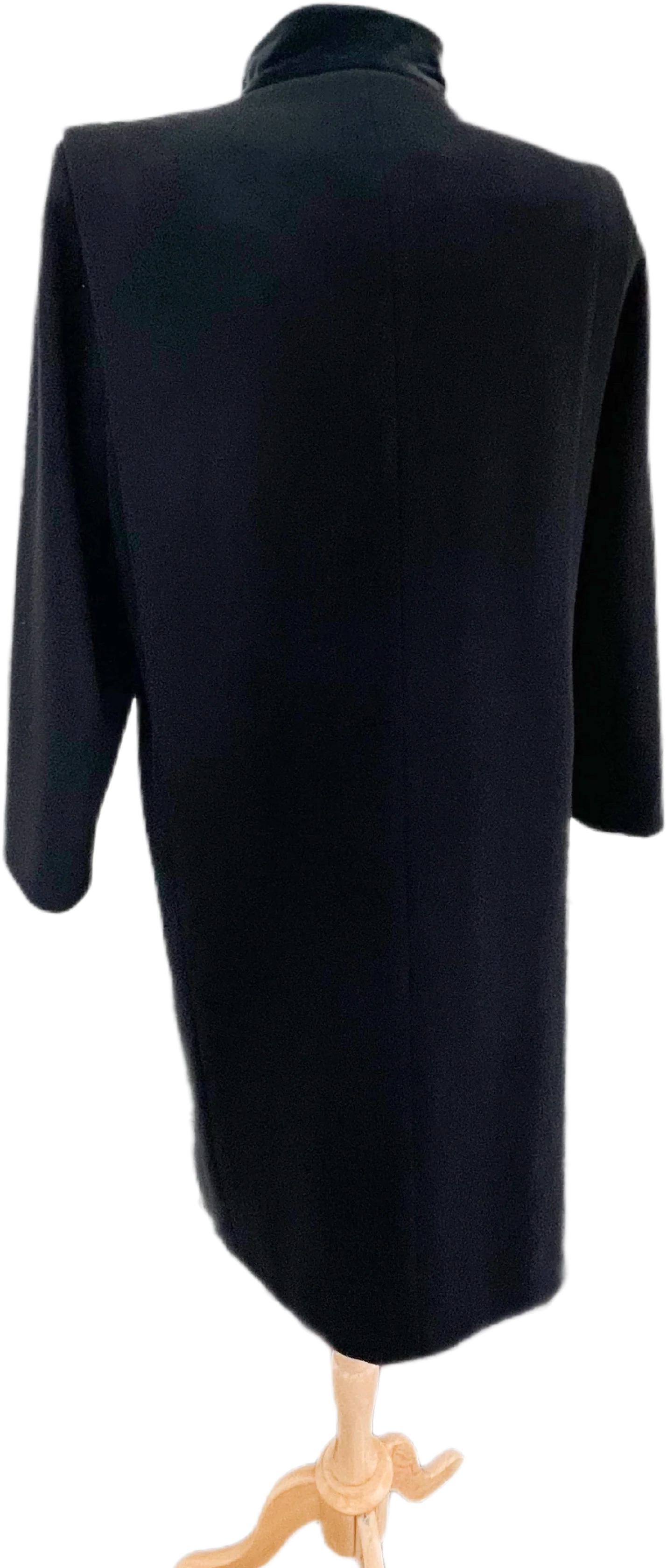 80s/90s J.g. Hook Black Wool Long Button Up Peacoat By J.g. Hook - Image 2