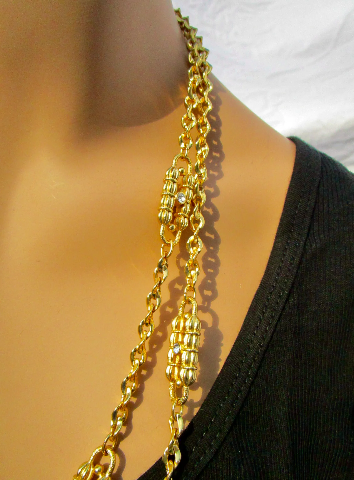 80s/90s Jackie Kennedy's Chanel Paperclip Necklace Repro By Jbk / Camrose and Kross - Image 5