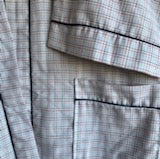 80s/90s Robe Window Pane Check Plaid Usa Made by Kimono - Image 4