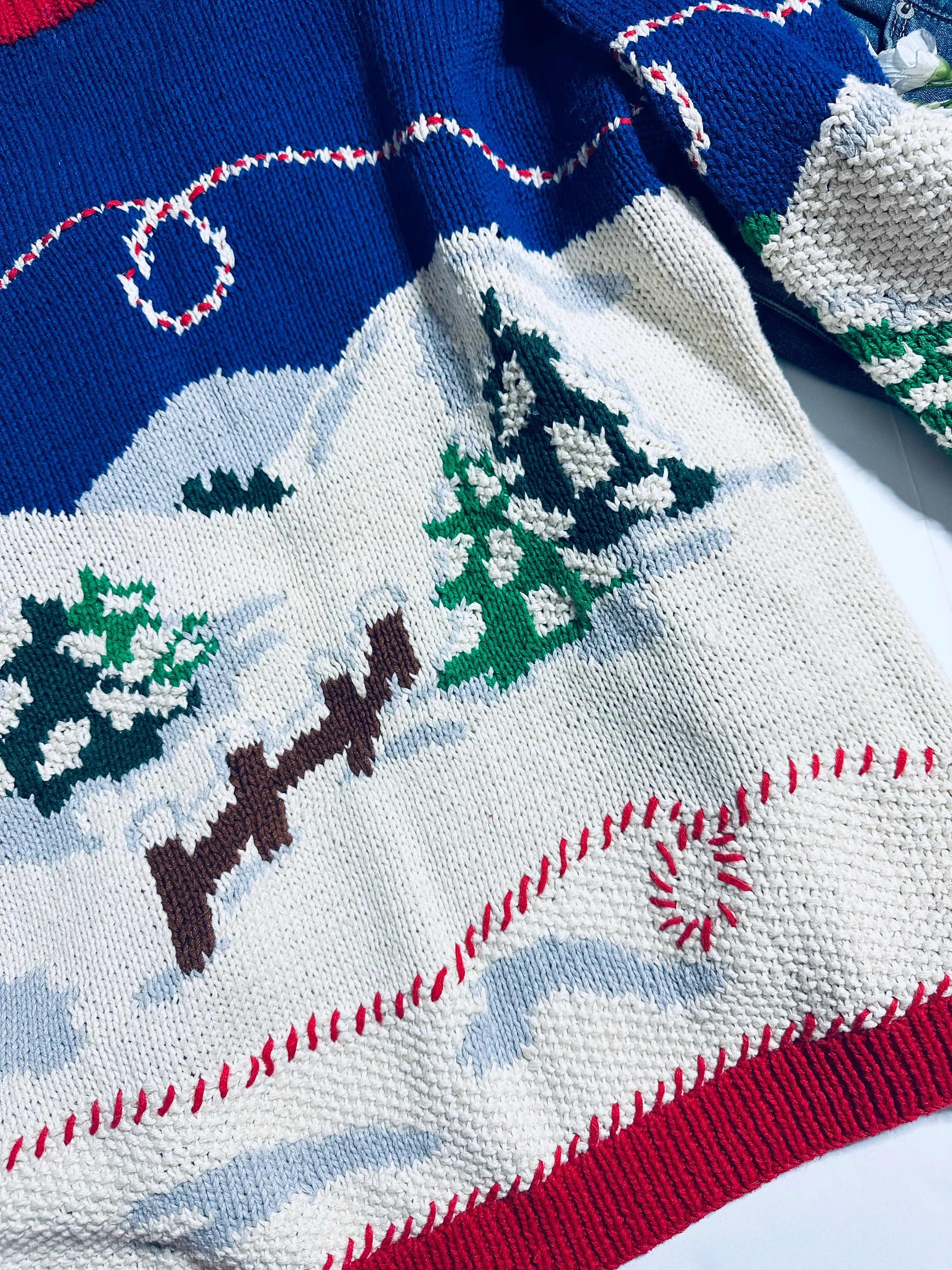 80s/90s Knit By Hand Santa Ugly Christmas Cardigan By Brillig - Image 10