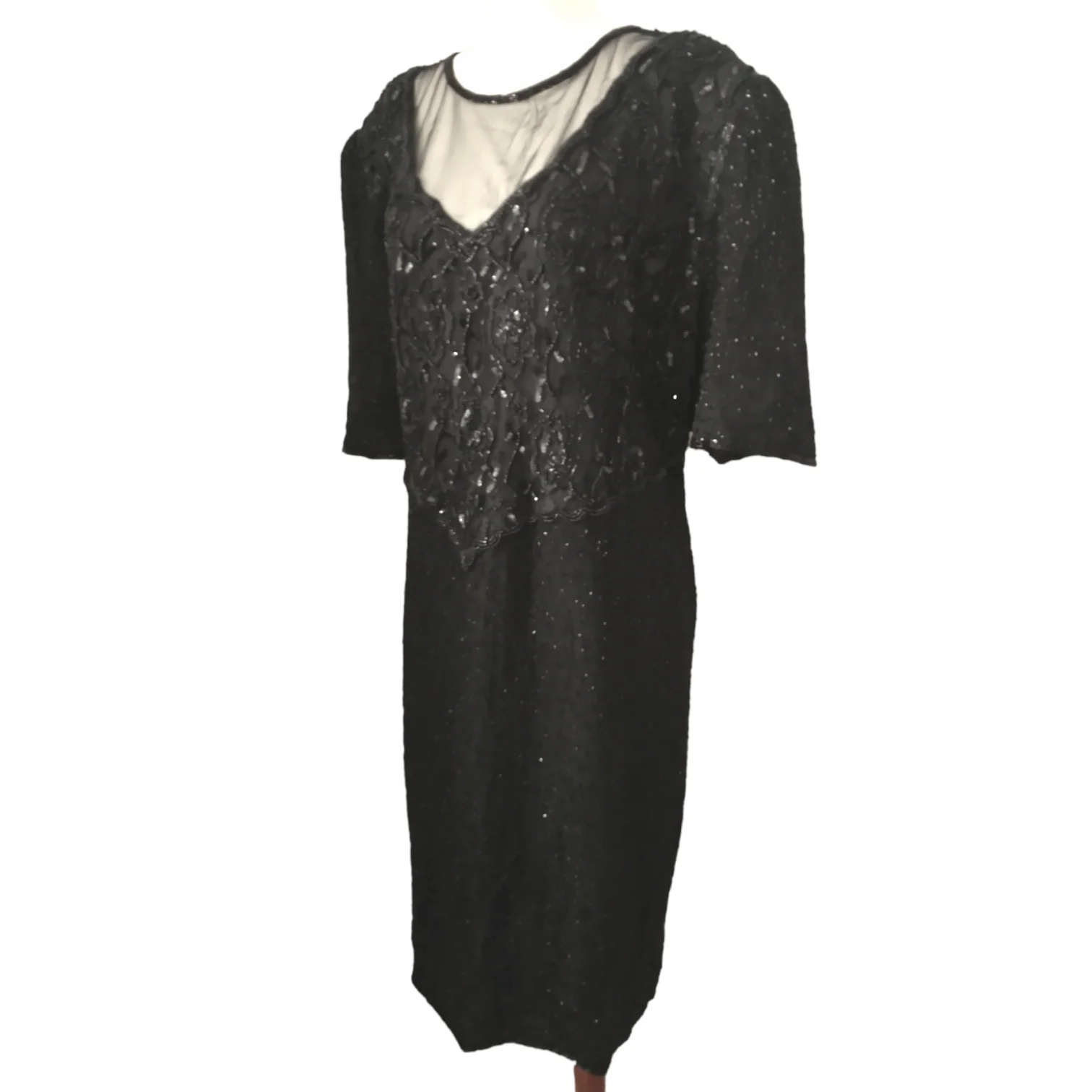 80s/90s Black Dress by Laurence Kazar - Image 10