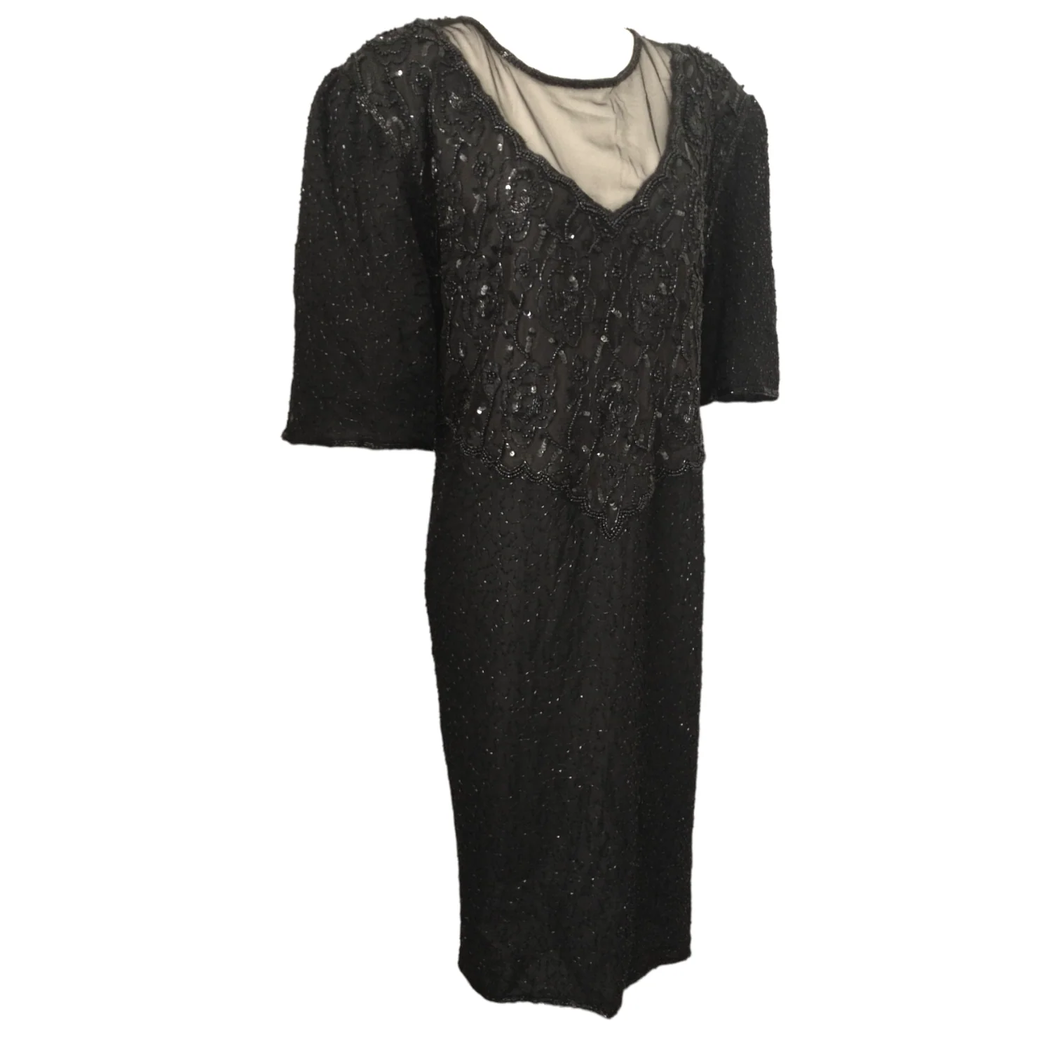 80s/90s Black Dress by Laurence Kazar - Image 11