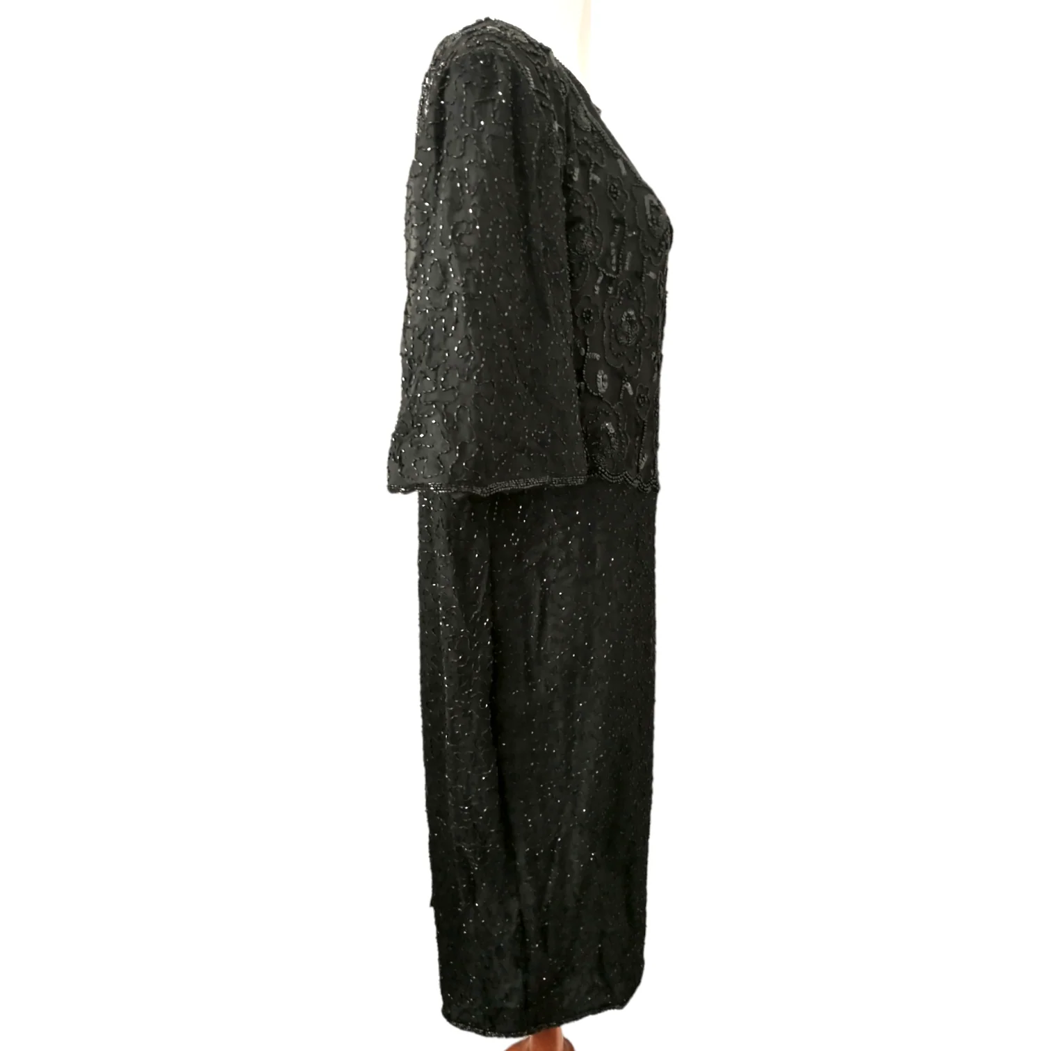 80s/90s Black Dress by Laurence Kazar - Image 7