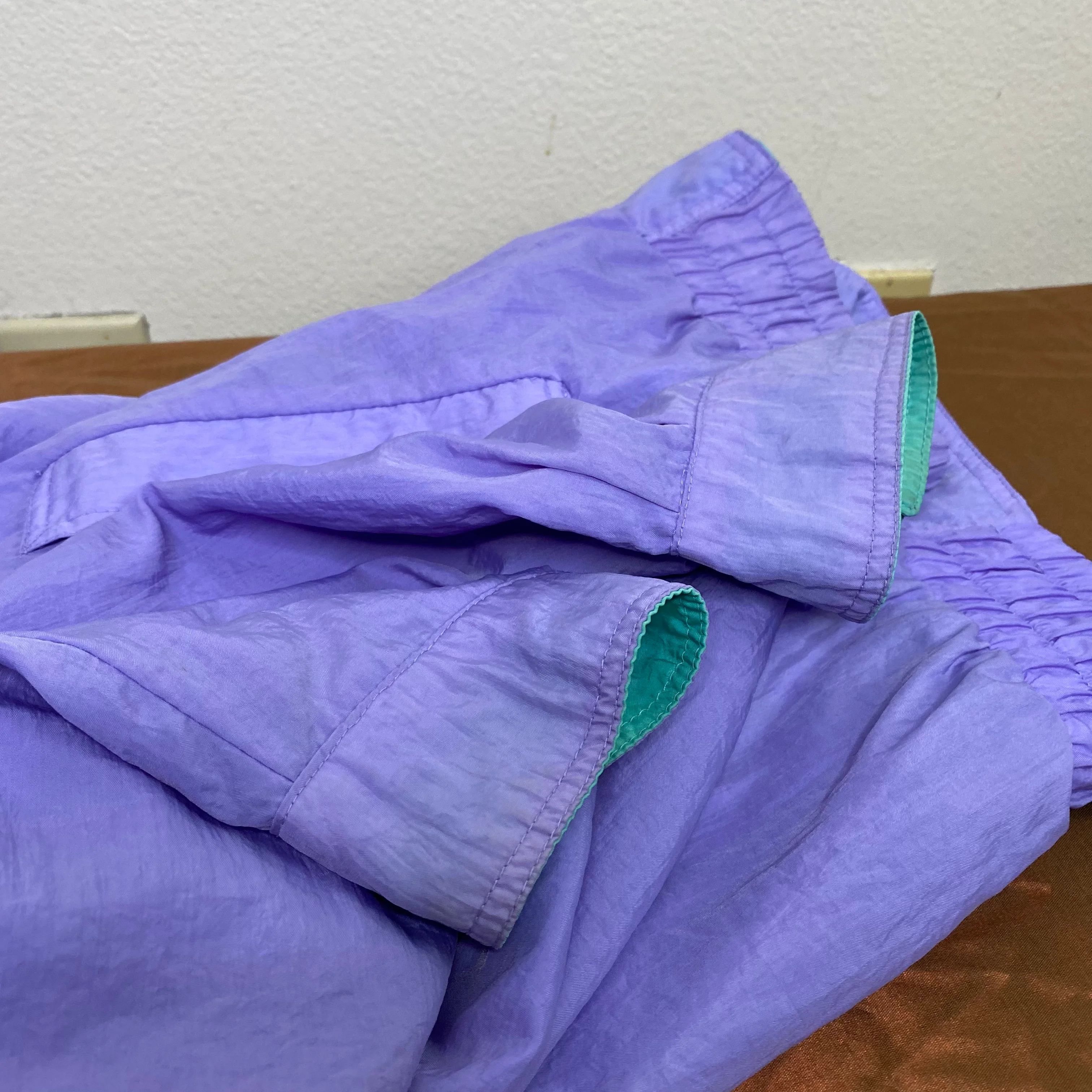 80s/90s Lavender And Mint Green Colorblock Windbreaker By Be In The Current Seen - Image 9