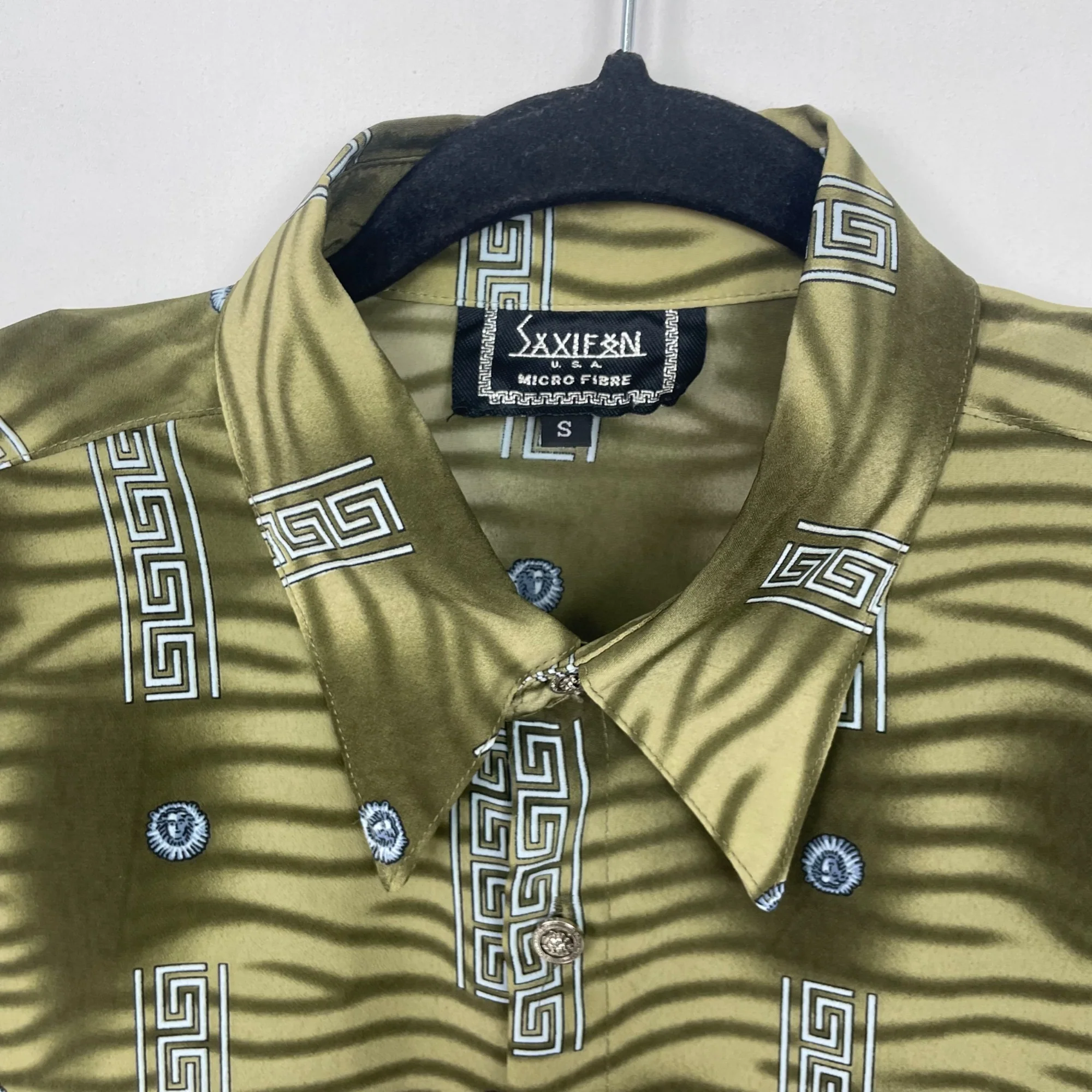 80s/90s Long Sleeve Animal Print Abstract Button Up Shirt By Saxifon - Image 5