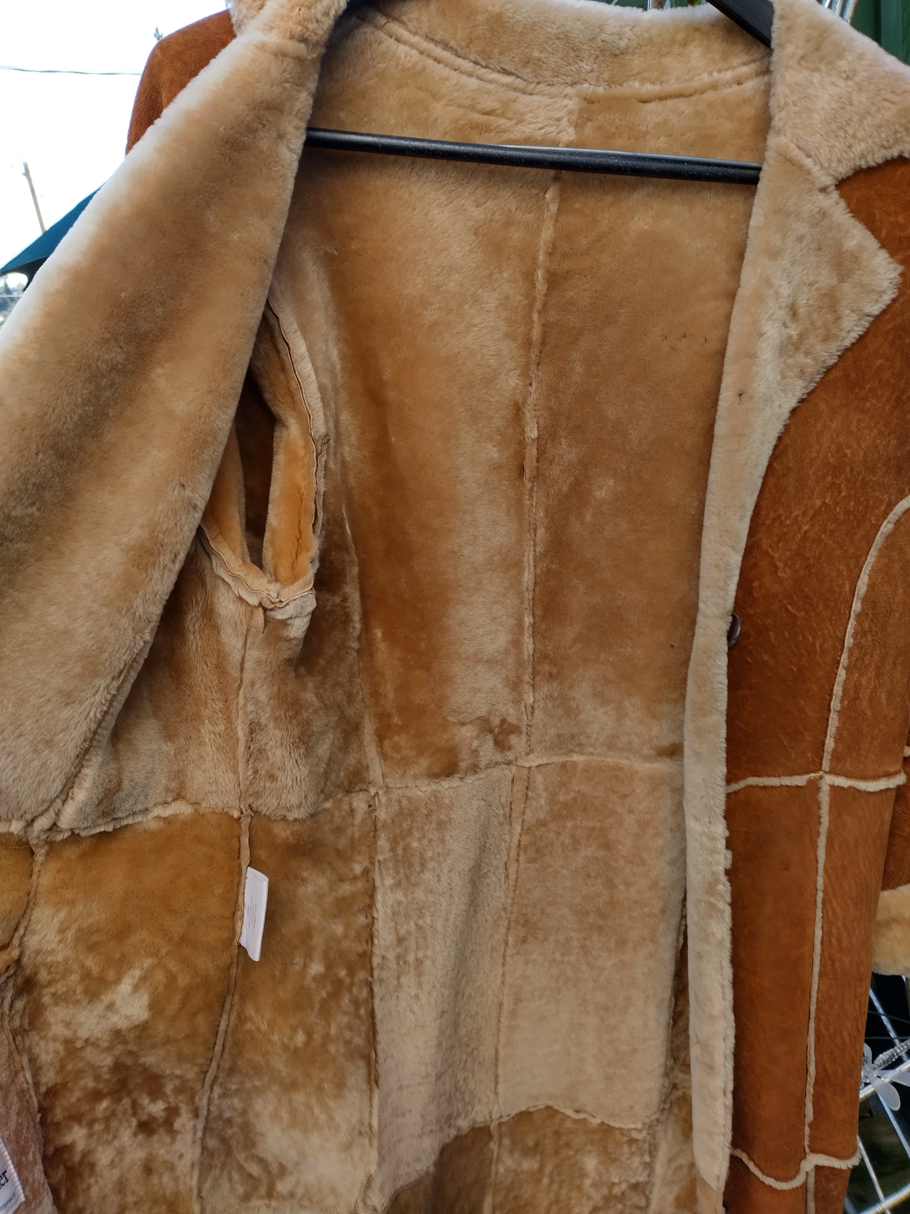 80s/90s Luxurious Floor Length Patch Suede Shearling Coat By The Keenan Leather Company Uk - Image 3