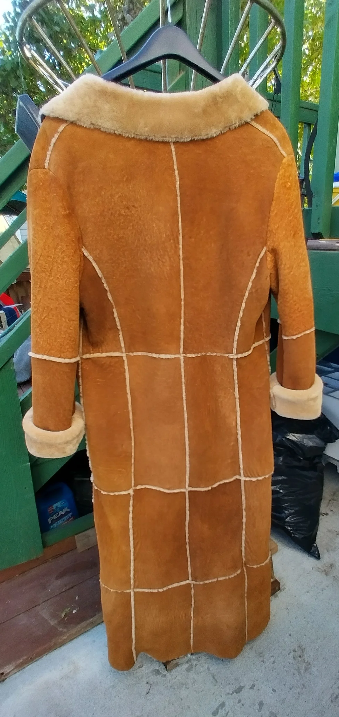 80s/90s Luxurious Floor Length Patch Suede Shearling Coat By The Keenan Leather Company Uk - Image 9