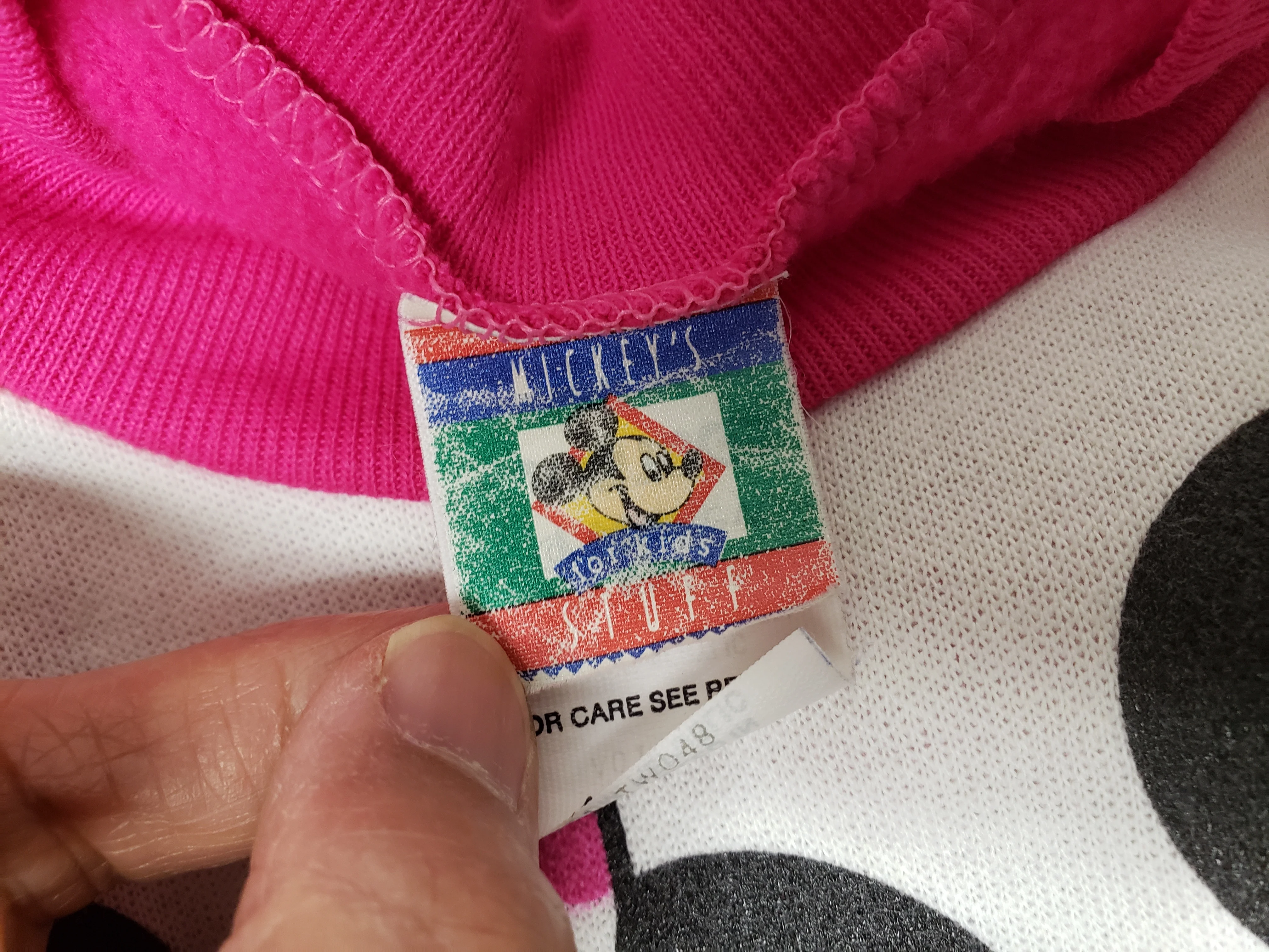 80s/90s Mickey And Minnie Mouse Pink Sweatshirt By Mickey's Stuff - Image 5