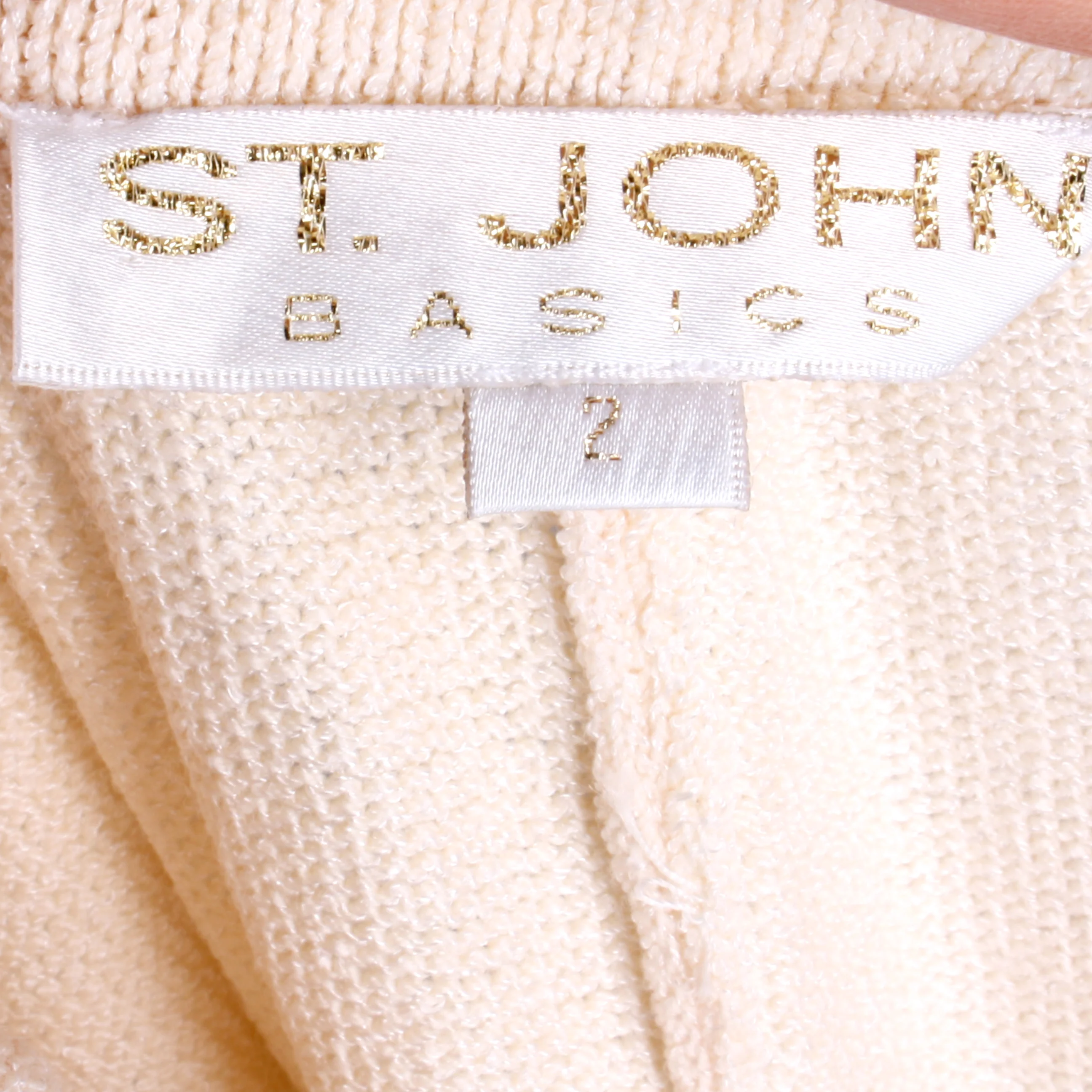 80s/90s Off White Santana Wool Knit Pants W Pockets By St. John Basics - Image 6
