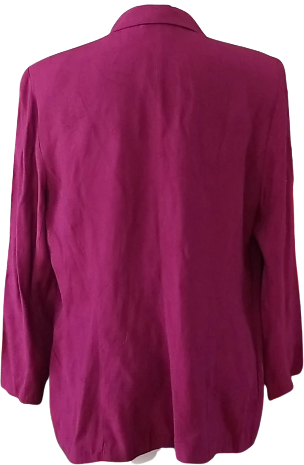 80s/90s Open Front Magenta-purple Blazer By Wild Rose - Image 2