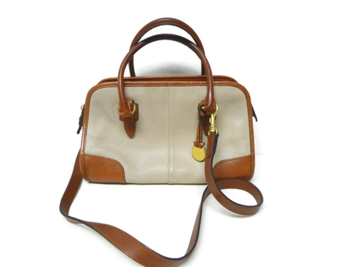 80s/90s Pebbled Leather Top Handle / Shoulder Bag By Leather Co. by Liz Claiborne - Image 3