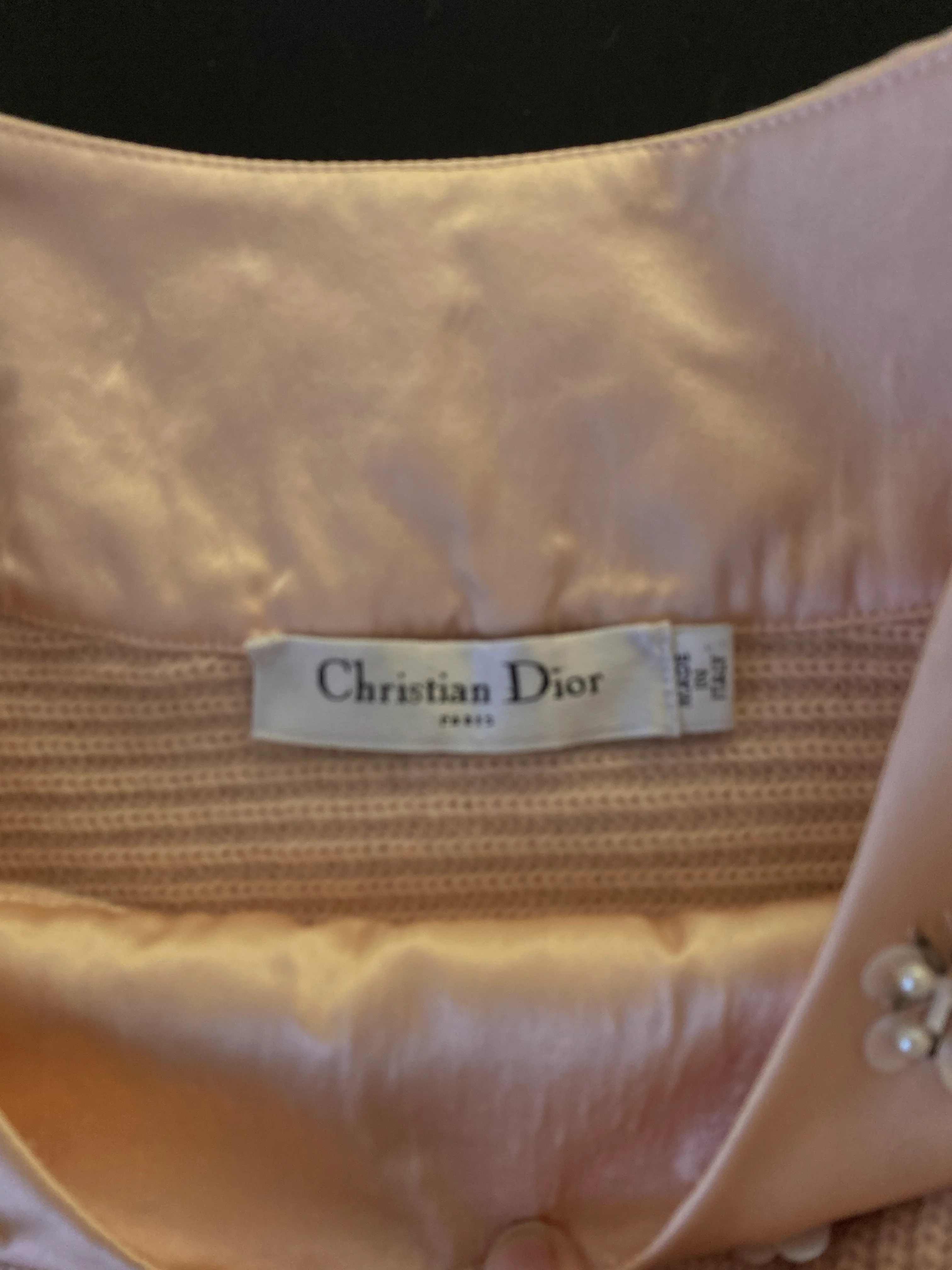 80s/90s Pink Cashmere Hand Beaded Sweater By Christian Dior - Image 5