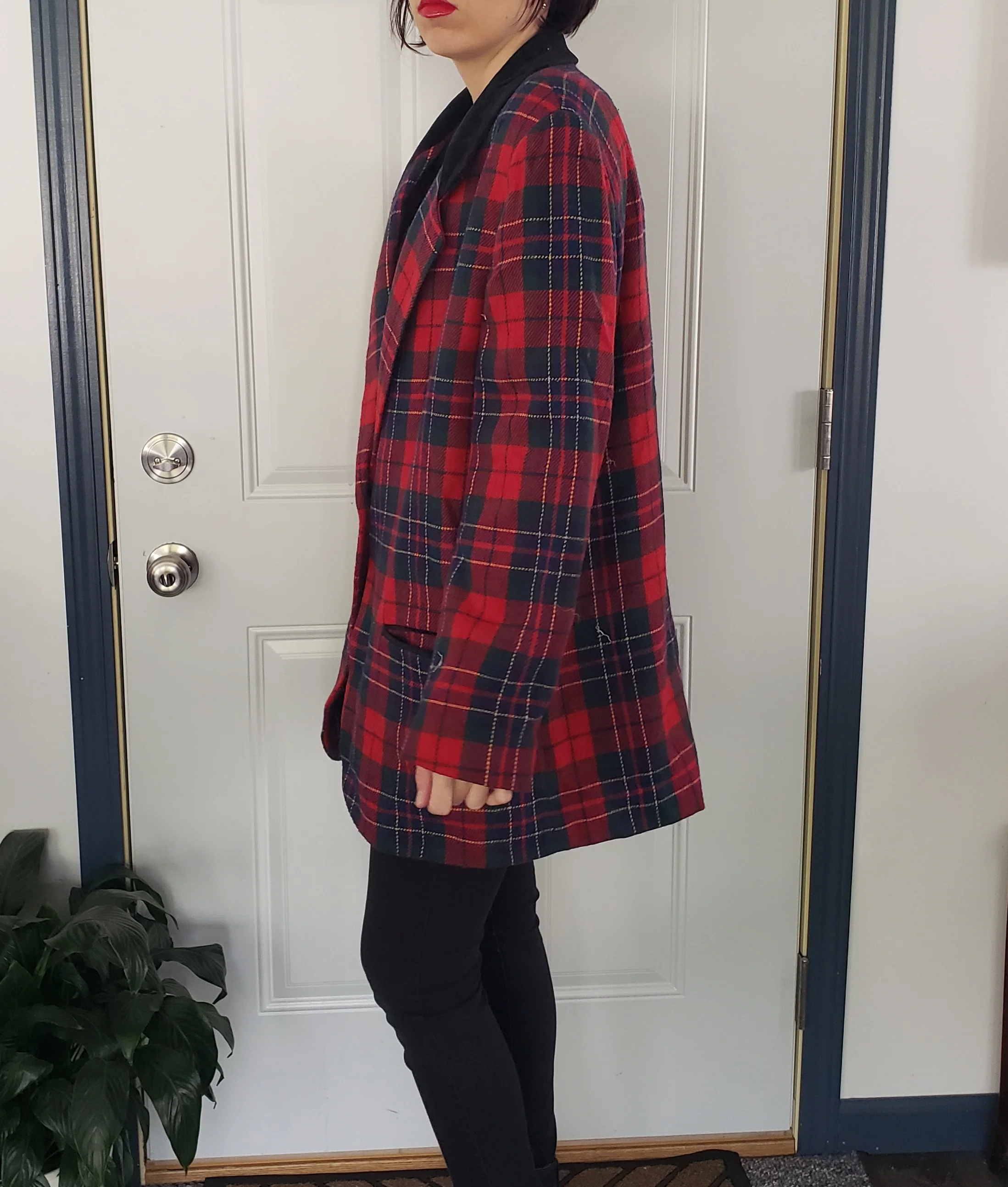 80s/90s Plaid Blazer By Fundamental Things - Image 4
